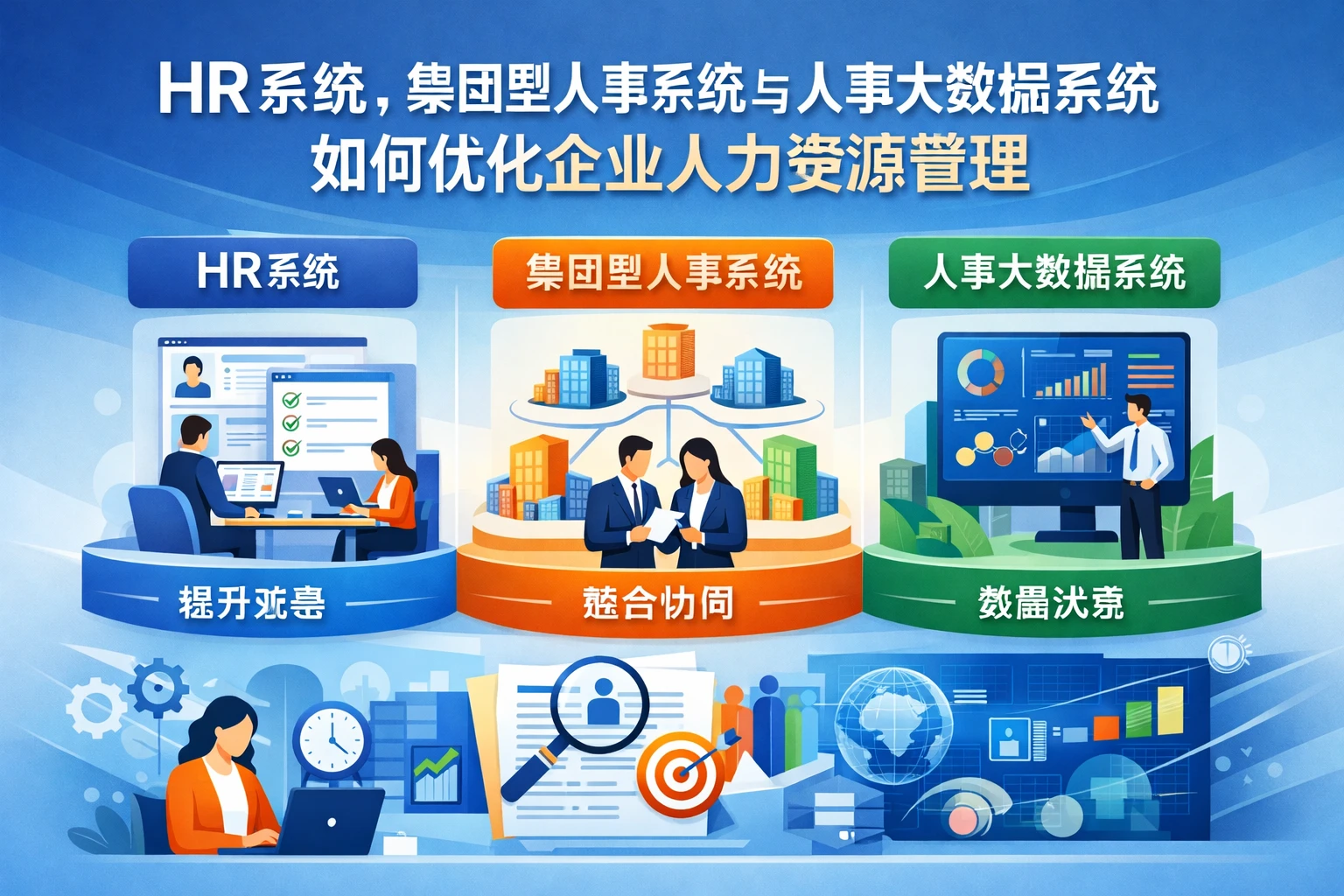 HR系统、集团型人事系统与人事大数据系统如何优化企业人力资源管理