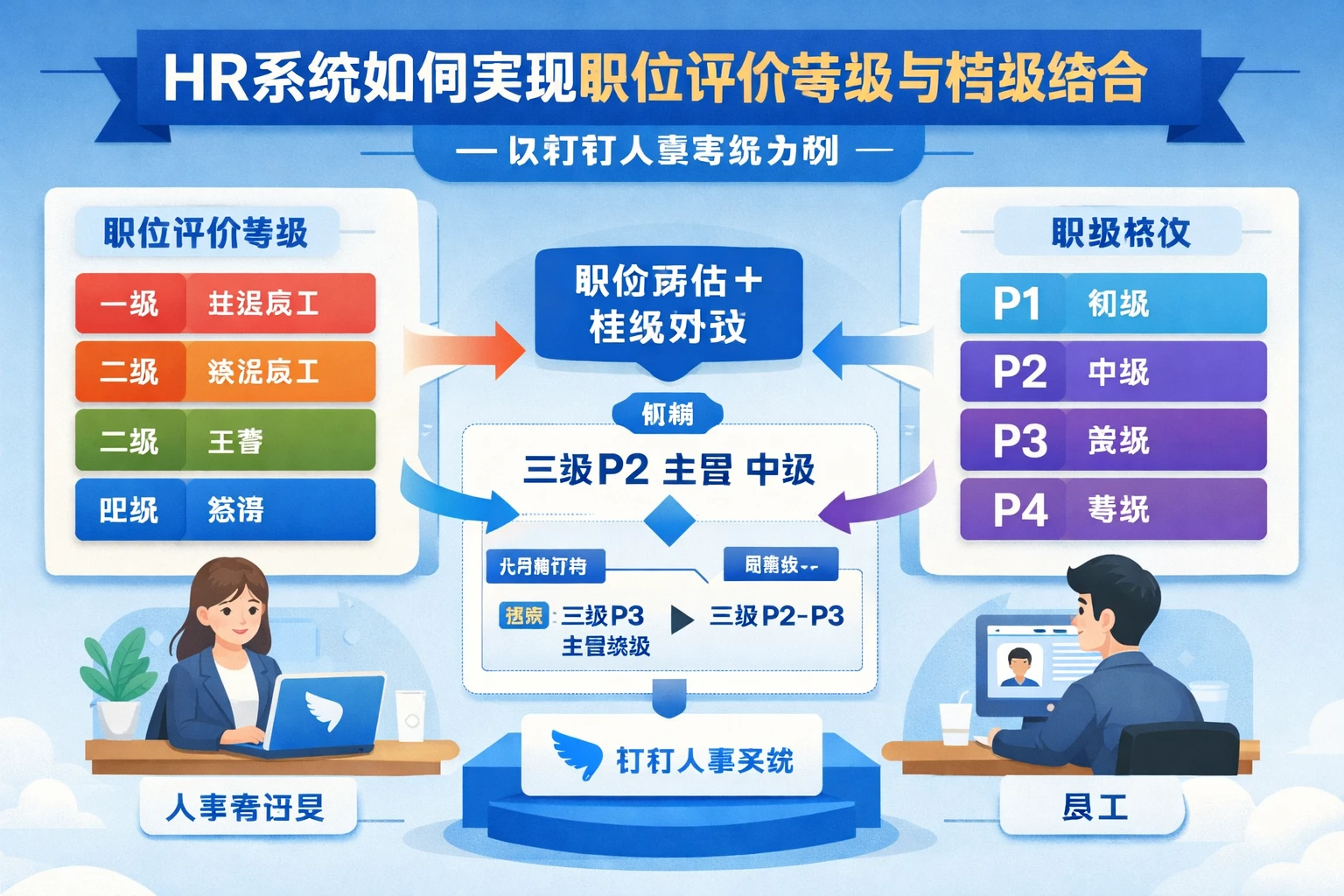 HR系统如何实现职位评价等级与档级结合——以钉钉人事系统为例