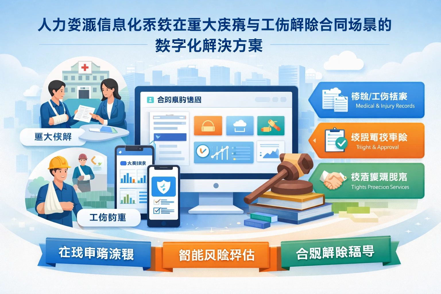 人力资源信息化系统在重大疾病与工伤解除合同场景的数字化解决方案