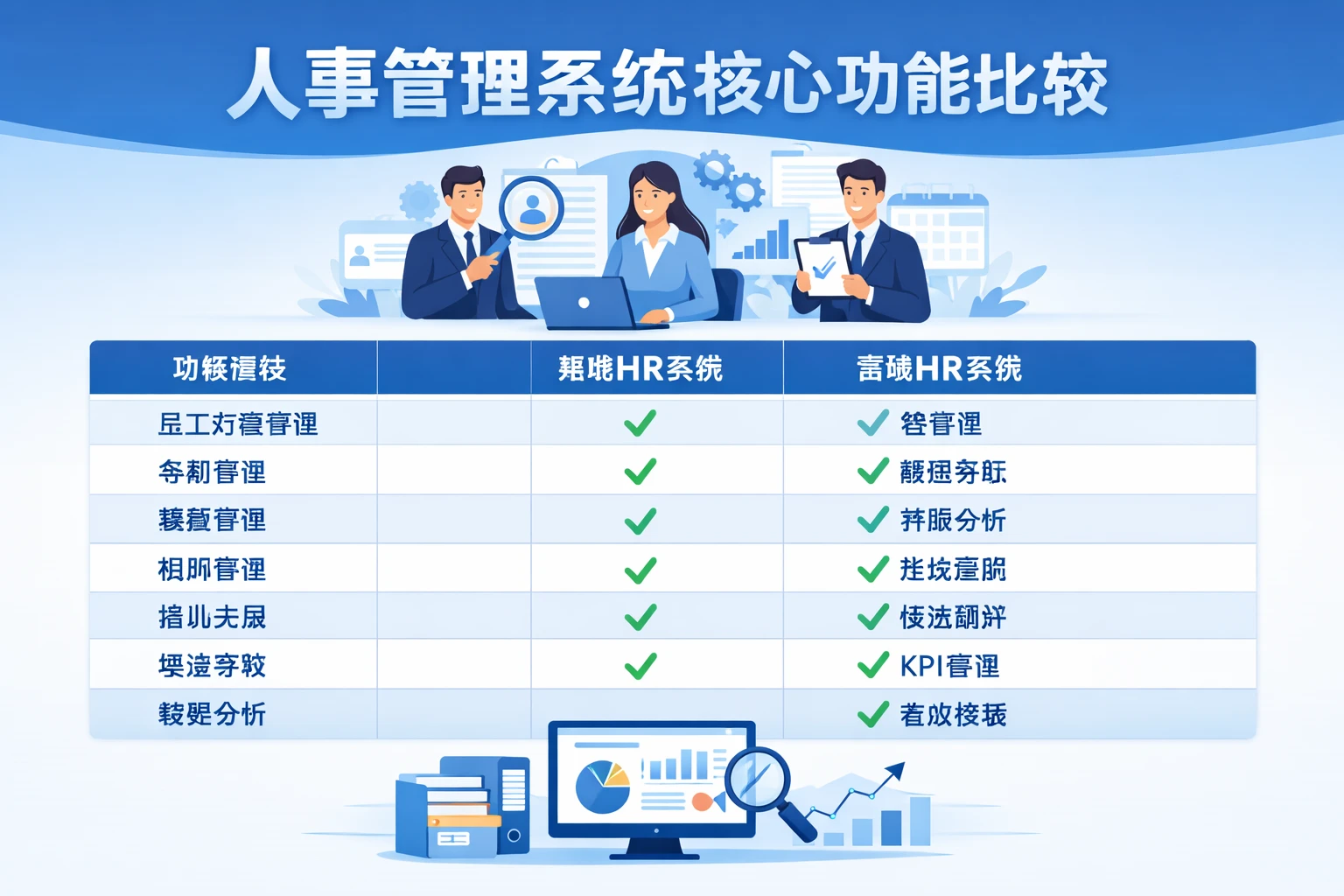人事管理系统核心功能比较