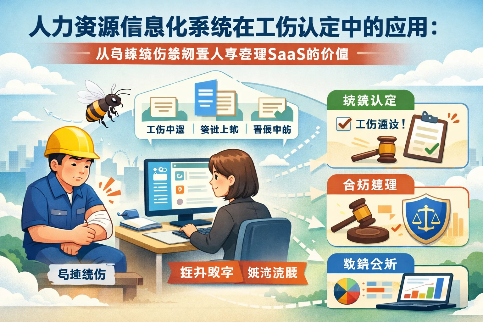 人力资源信息化系统在工伤认定中的应用：从马蜂蛰伤案例看人事管理SaaS的价值