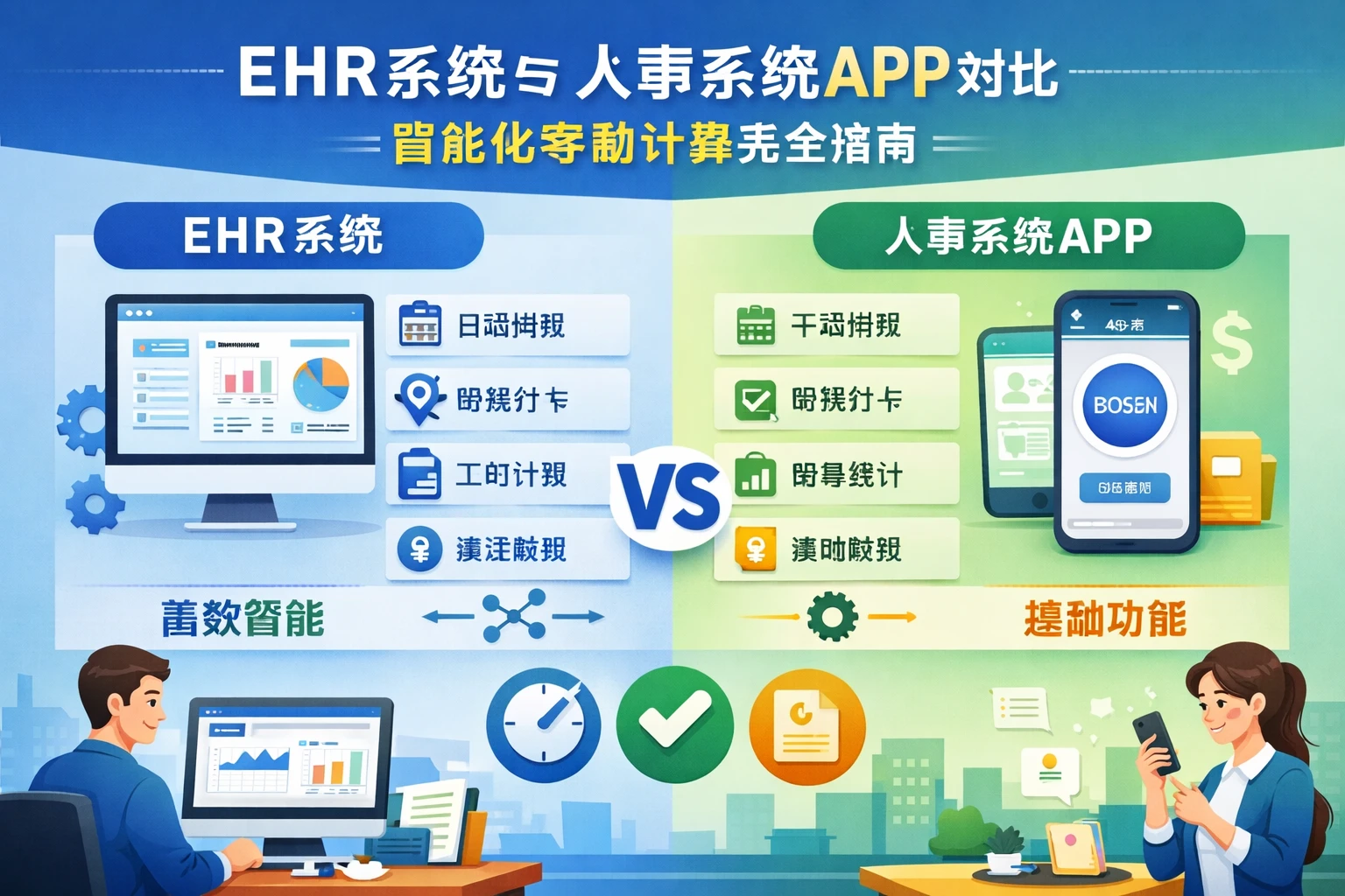 EHR系统与人事系统APP对比：智能化考勤计算完全指南