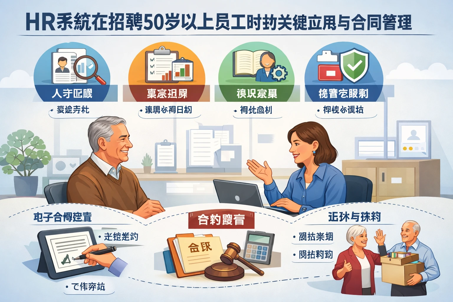 HR系统在招聘50岁以上员工时的关键应用与合同管理