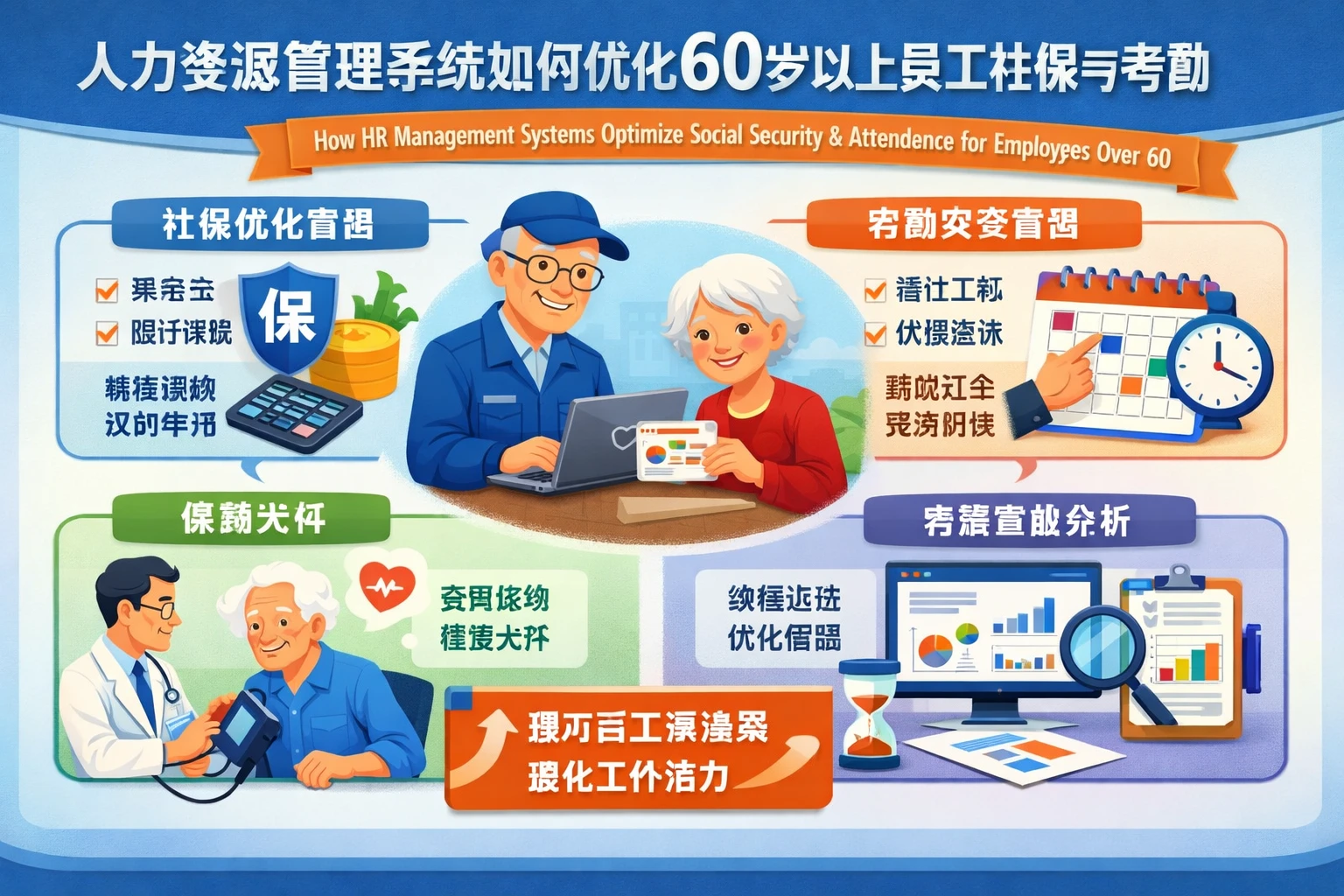 人力资源管理系统如何优化60岁以上员工社保与考勤全流程管理