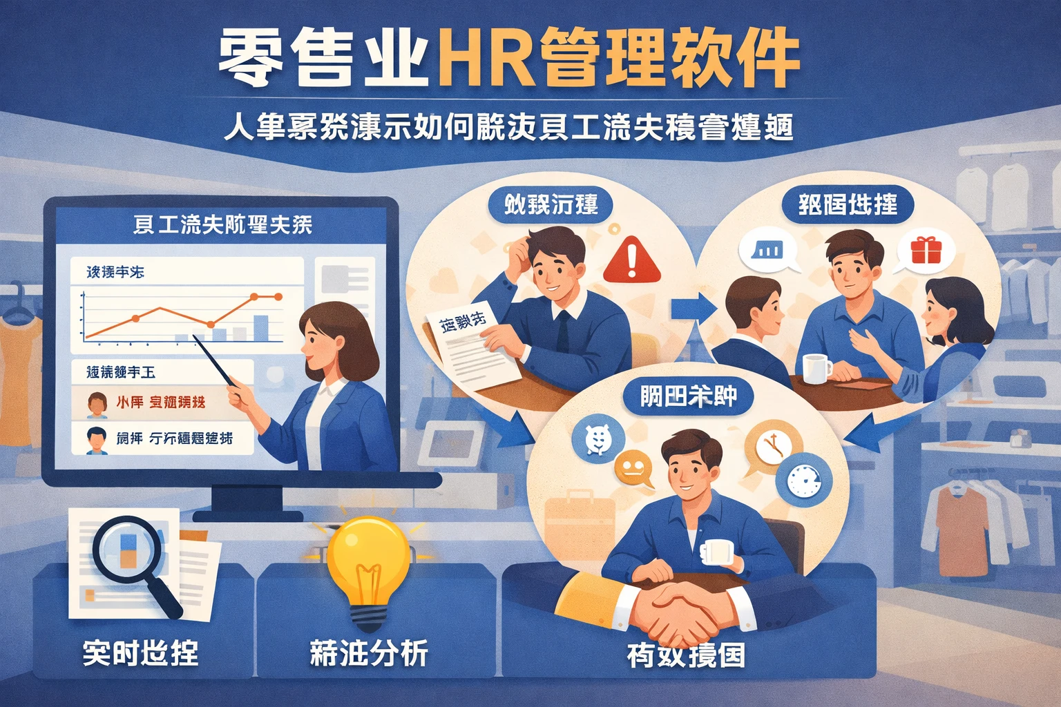 零售业HR管理软件:人事系统演示如何解决员工流失预警难题