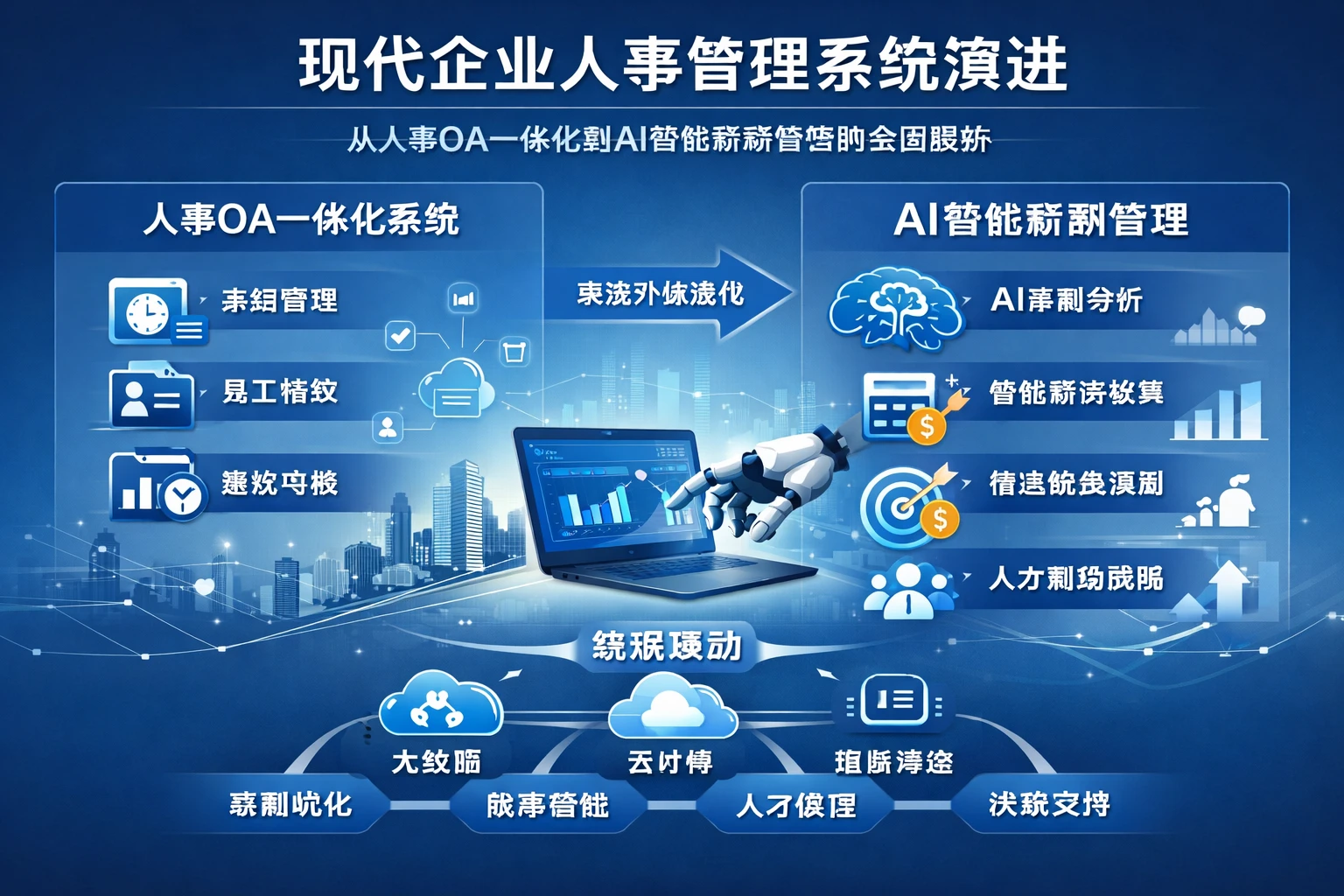 现代企业人事管理系统演进：从人事OA一体化到AI智能薪酬管理的全面解析
