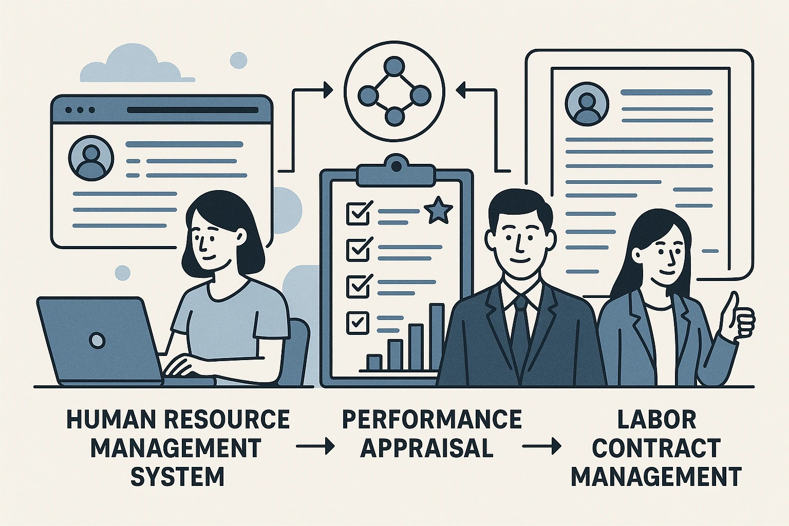 现代企业人力资源管理系统、绩效考核系统与劳动合同管理系统的整合应用