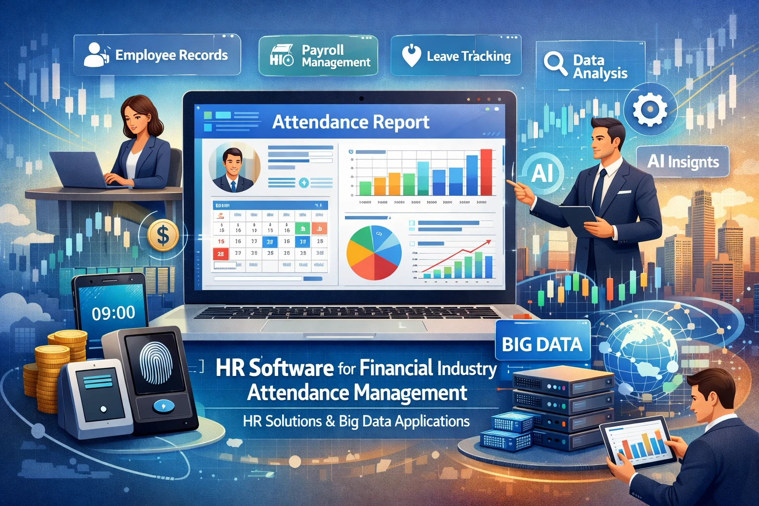 人力资源软件驱动的金融行业考勤管理：人事系统解决方案与大数据应用