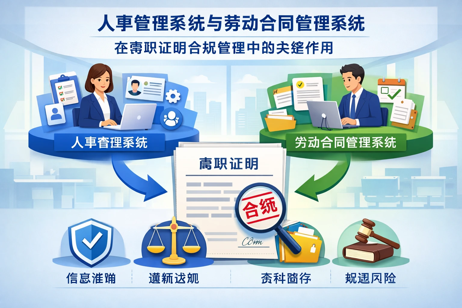人事管理系统与劳动合同管理系统在离职证明合规管理中的关键作用