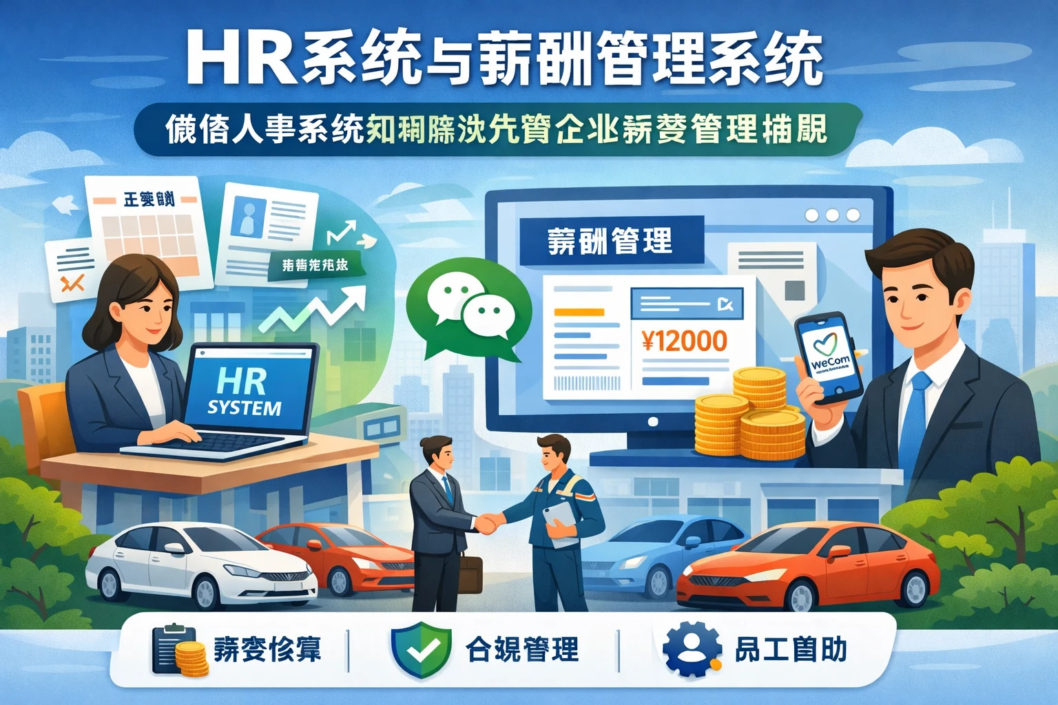 HR系统与薪酬管理系统：微信人事系统如何解决汽贸企业薪资管理难题