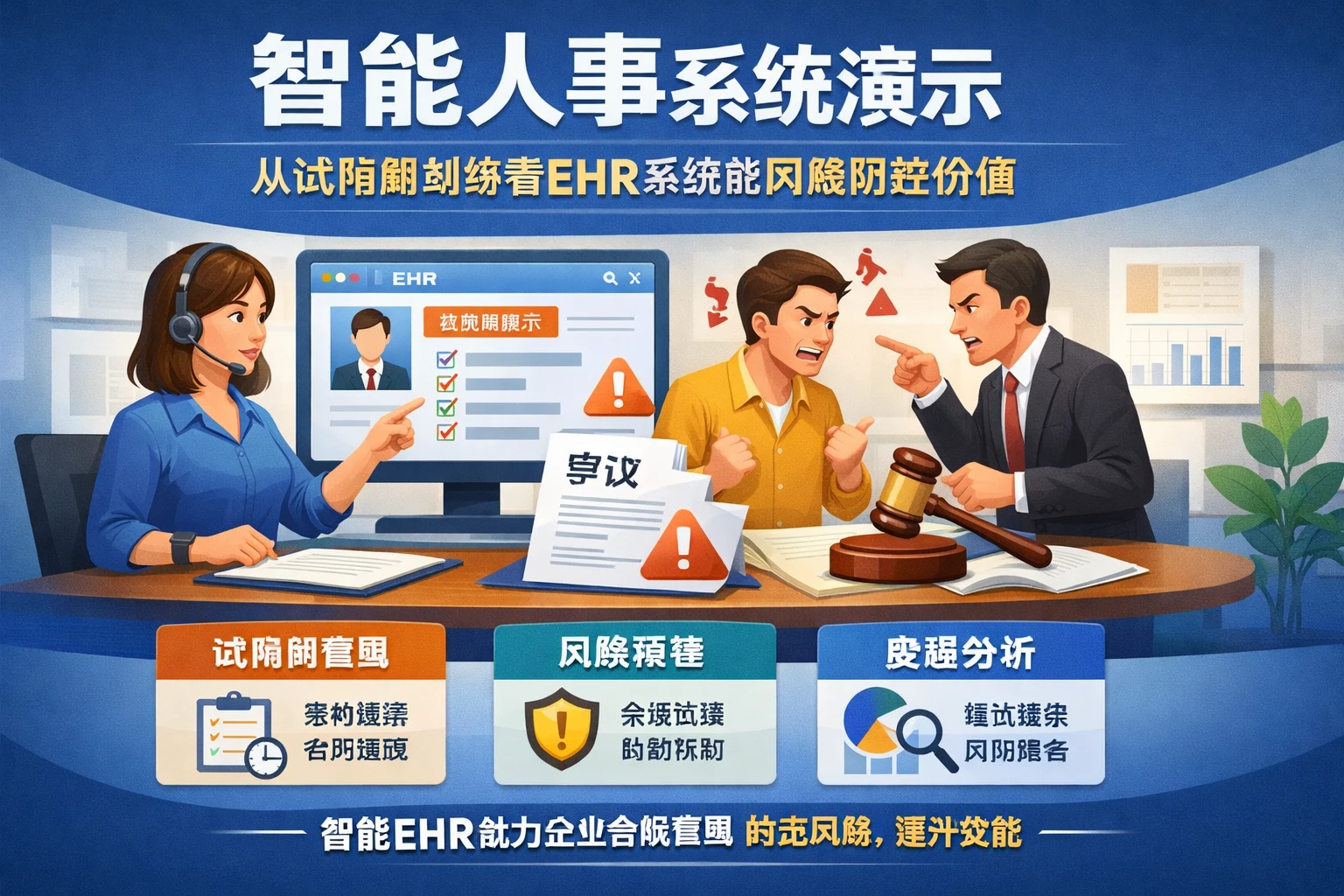 智能人事系统演示：从试用期纠纷看EHR系统的风险防控价值