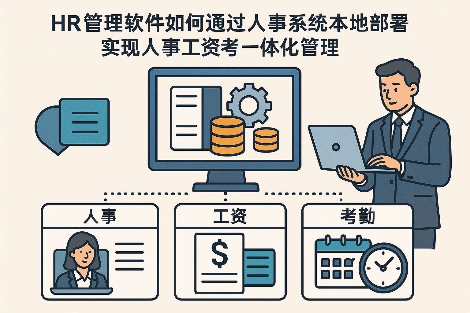 HR管理软件如何通过人事系统本地部署实现人事工资考勤一体化管理