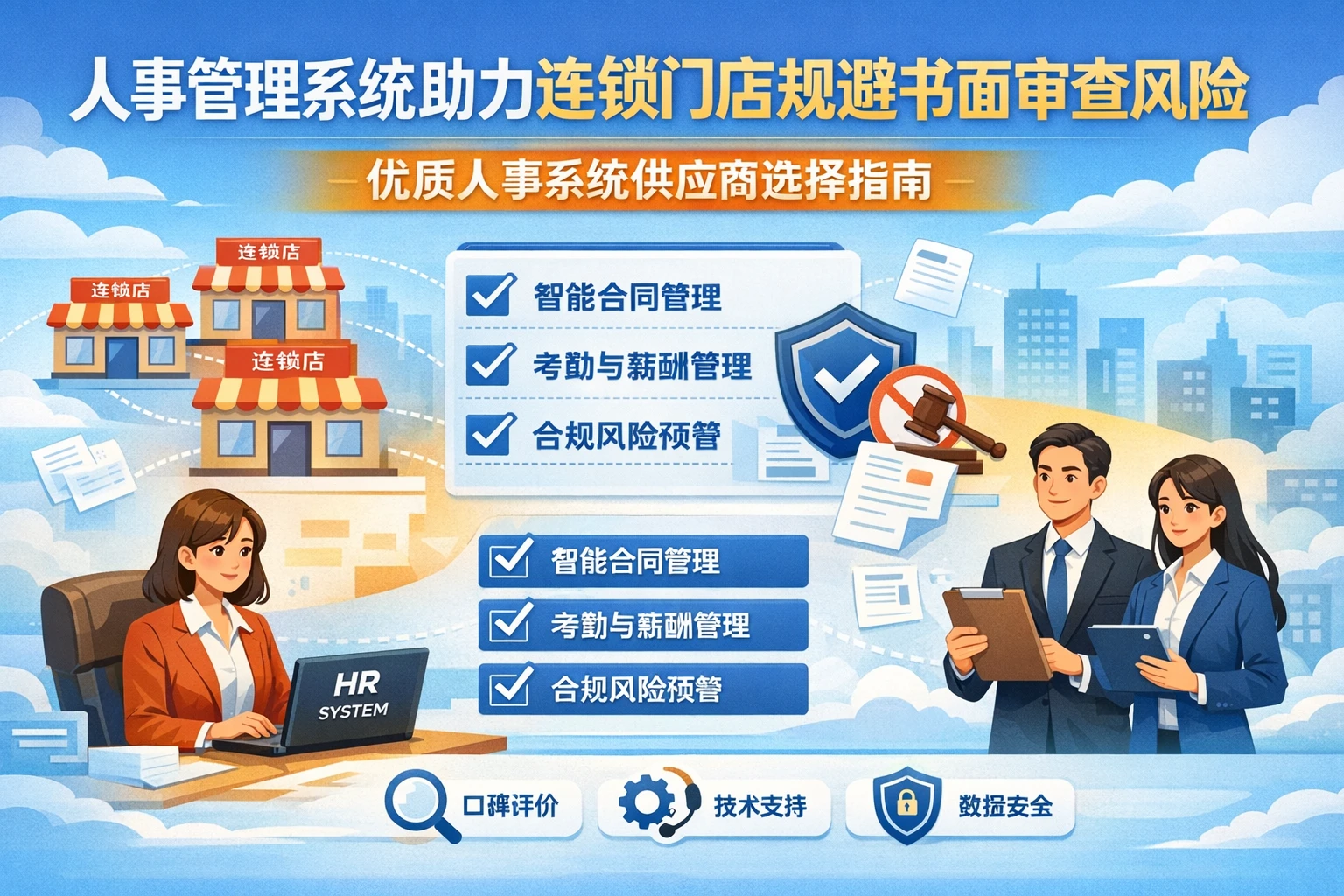 人事管理系统助力连锁门店规避书面审查风险——优质人事系统供应商选择指南