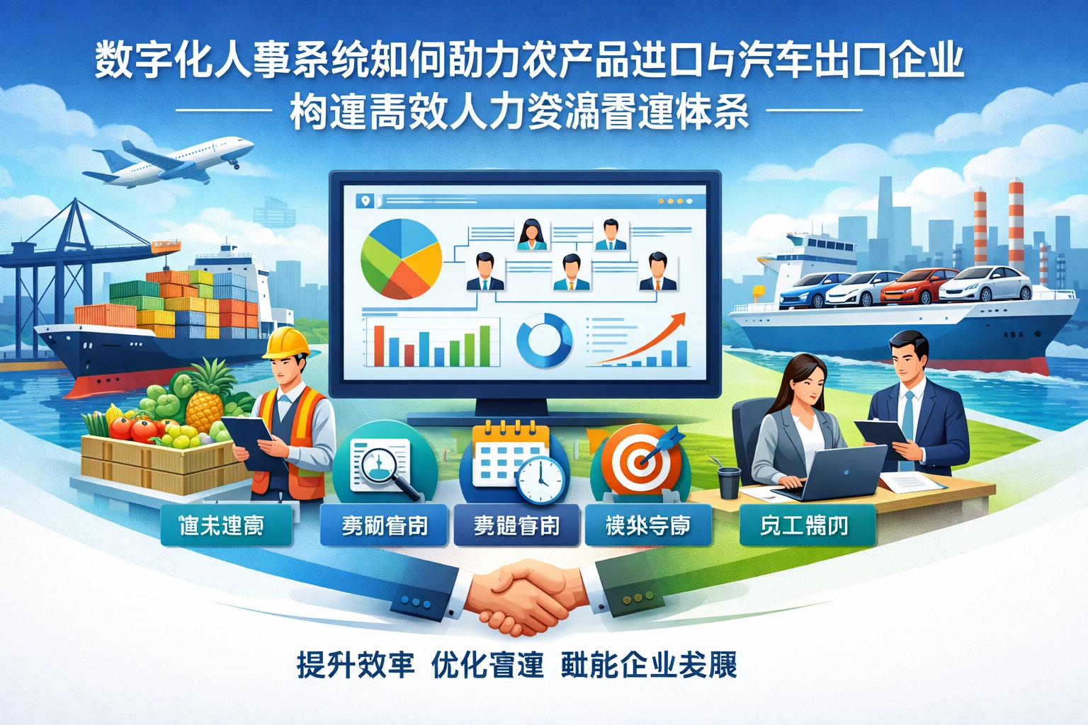 数字化人事系统如何助力农产品进口与汽车出口企业构建高效人力资源管理体系