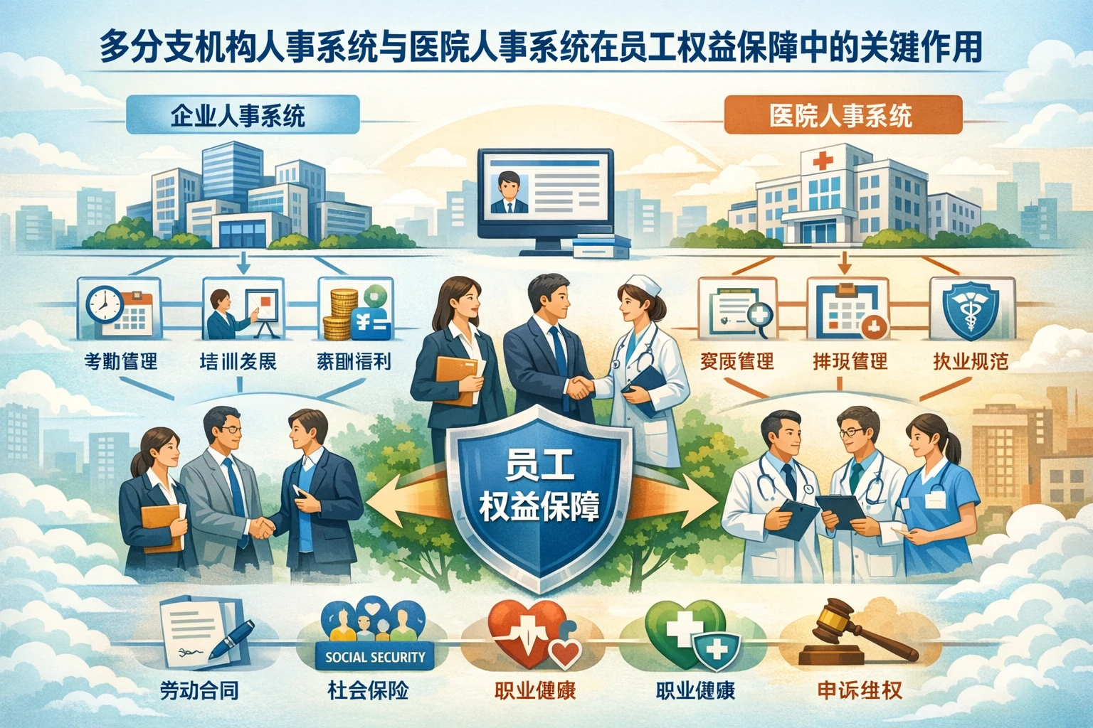 多分支机构人事系统与医院人事系统在员工权益保障中的关键作用
