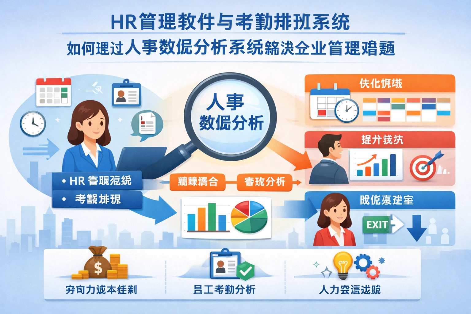 HR管理软件与考勤排班系统如何通过人事数据分析系统解决企业管理难题