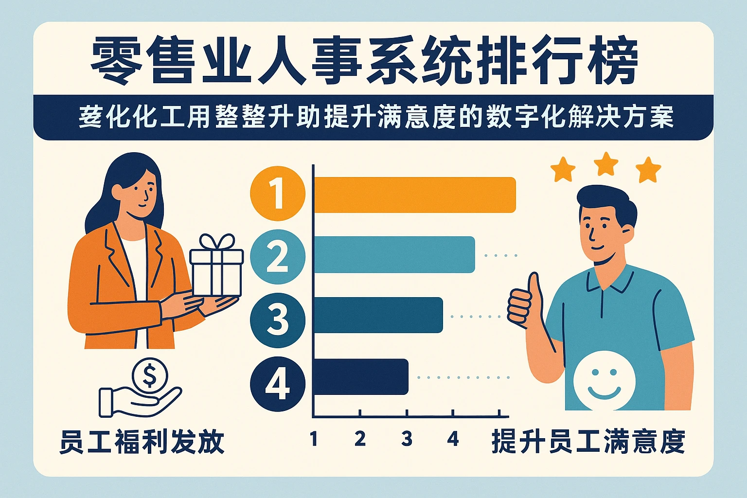 零售业人事系统排行榜:优化员工福利发放与提升满意度的数字化解决方案