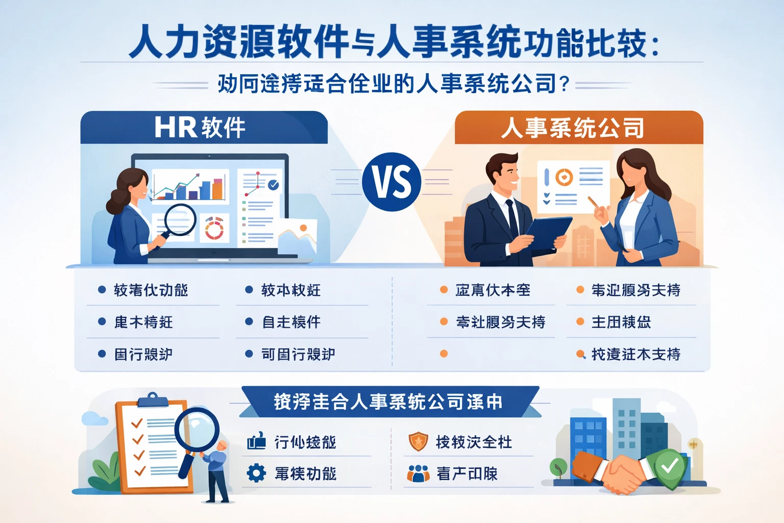 人力资源软件与人事系统功能比较：如何选择适合企业的人事系统公司
