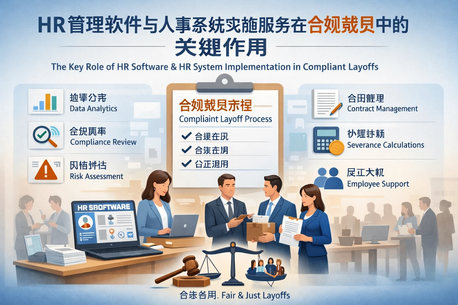 HR管理软件与人事系统实施服务在合规裁员中的关键作用