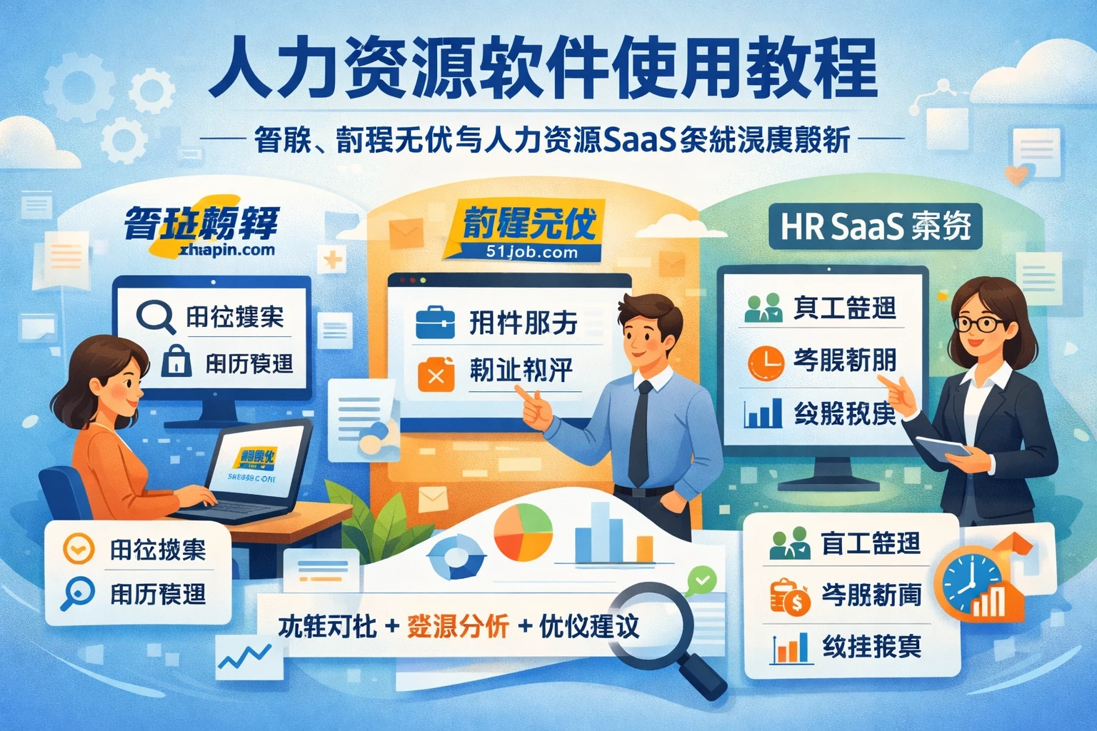 人力资源软件使用教程：智联、前程无忧与人力资源SaaS系统深度解析