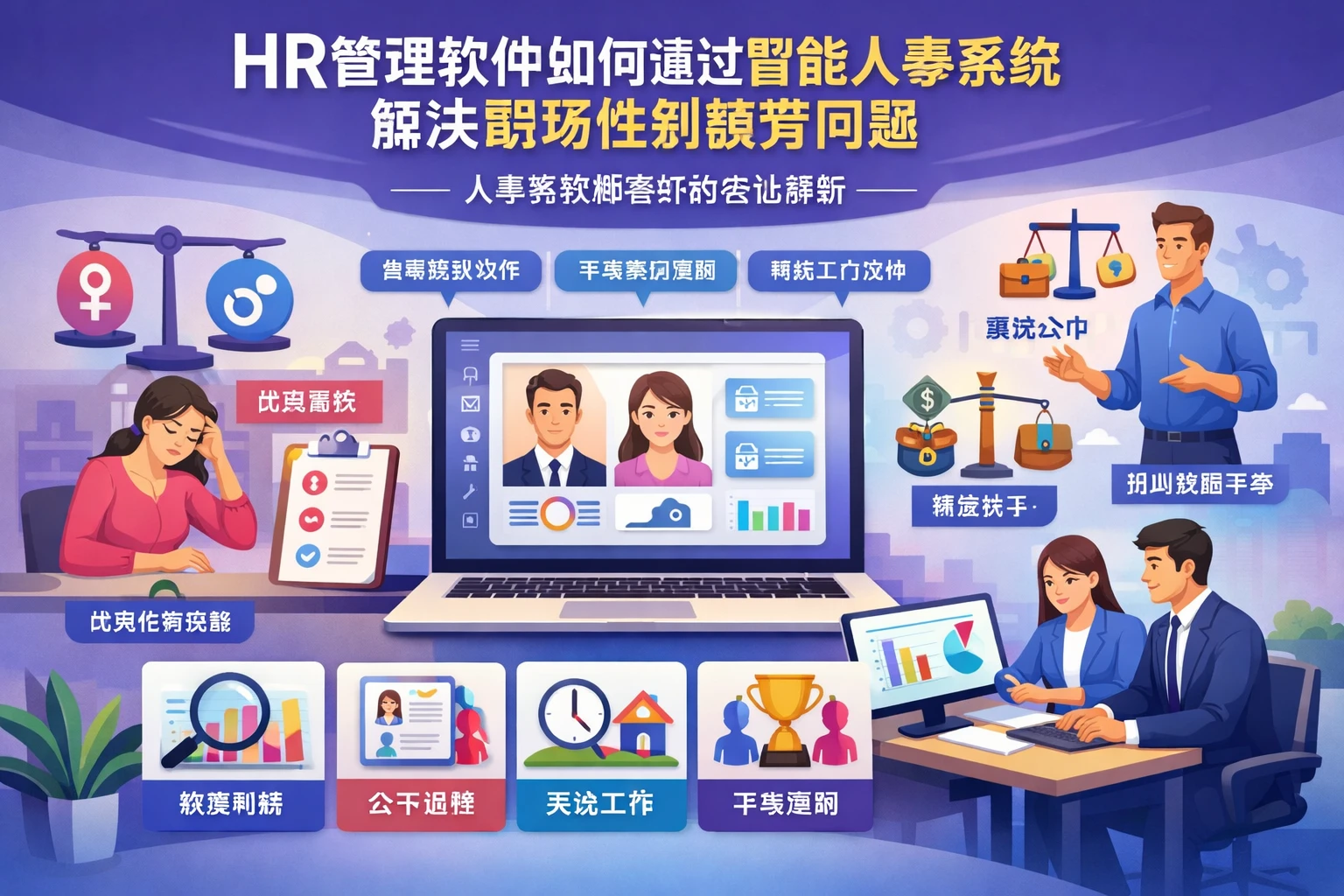 HR管理软件如何通过智能人事系统解决职场性别疲劳问题——人事系统哪家好的专业解析