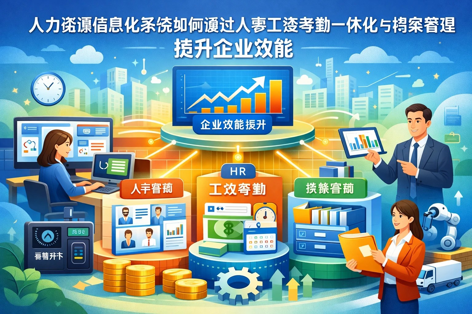 人力资源信息化系统如何通过人事工资考勤一体化与档案管理提升企业效能