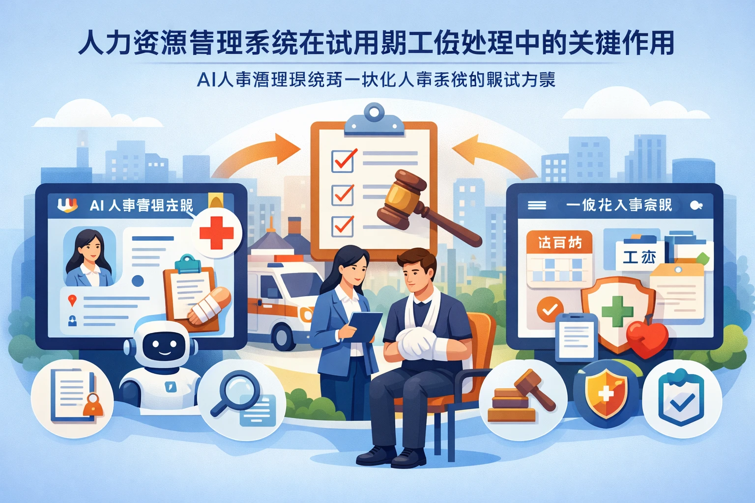 人力资源管理系统在试用期工伤处理中的关键作用：AI人事管理系统与一体化人事系统的解决方案