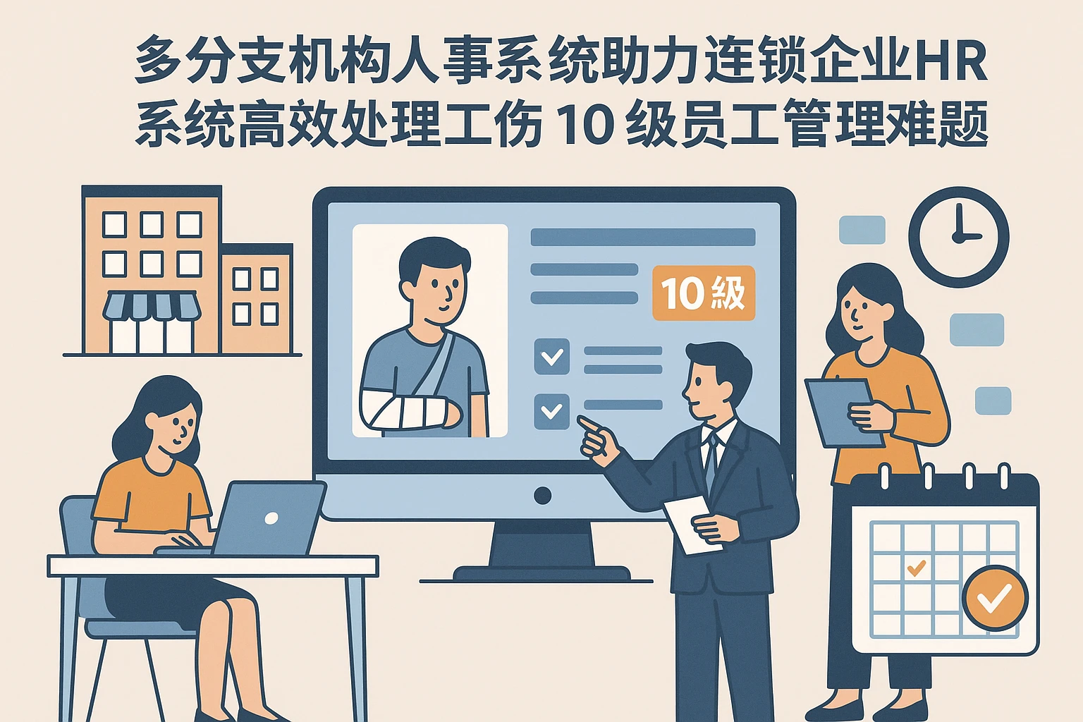 多分支机构人事系统助力连锁企业HR系统高效处理工伤10级员工管理难题