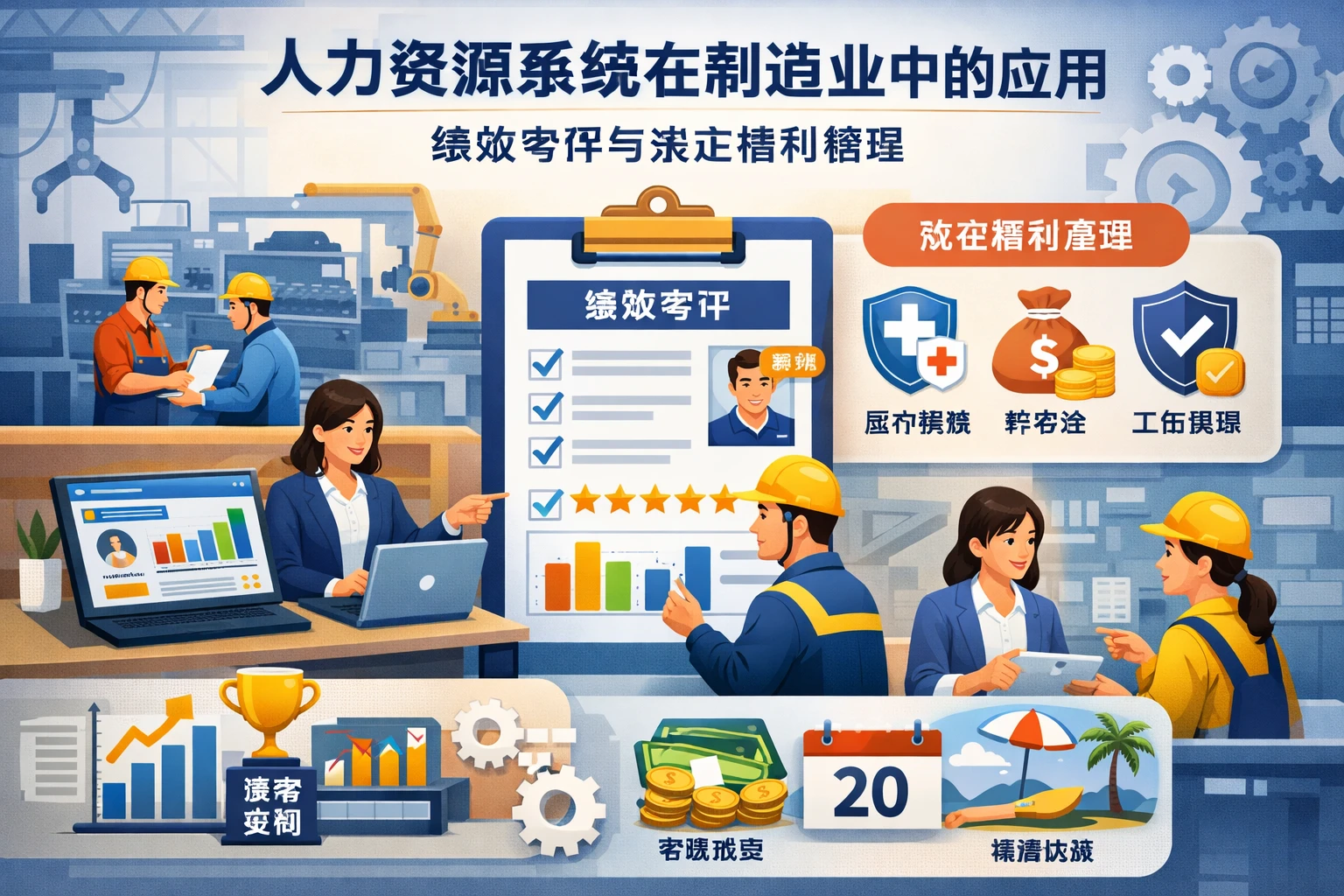 人力资源系统在制造业中的应用：绩效考评与法定福利管理