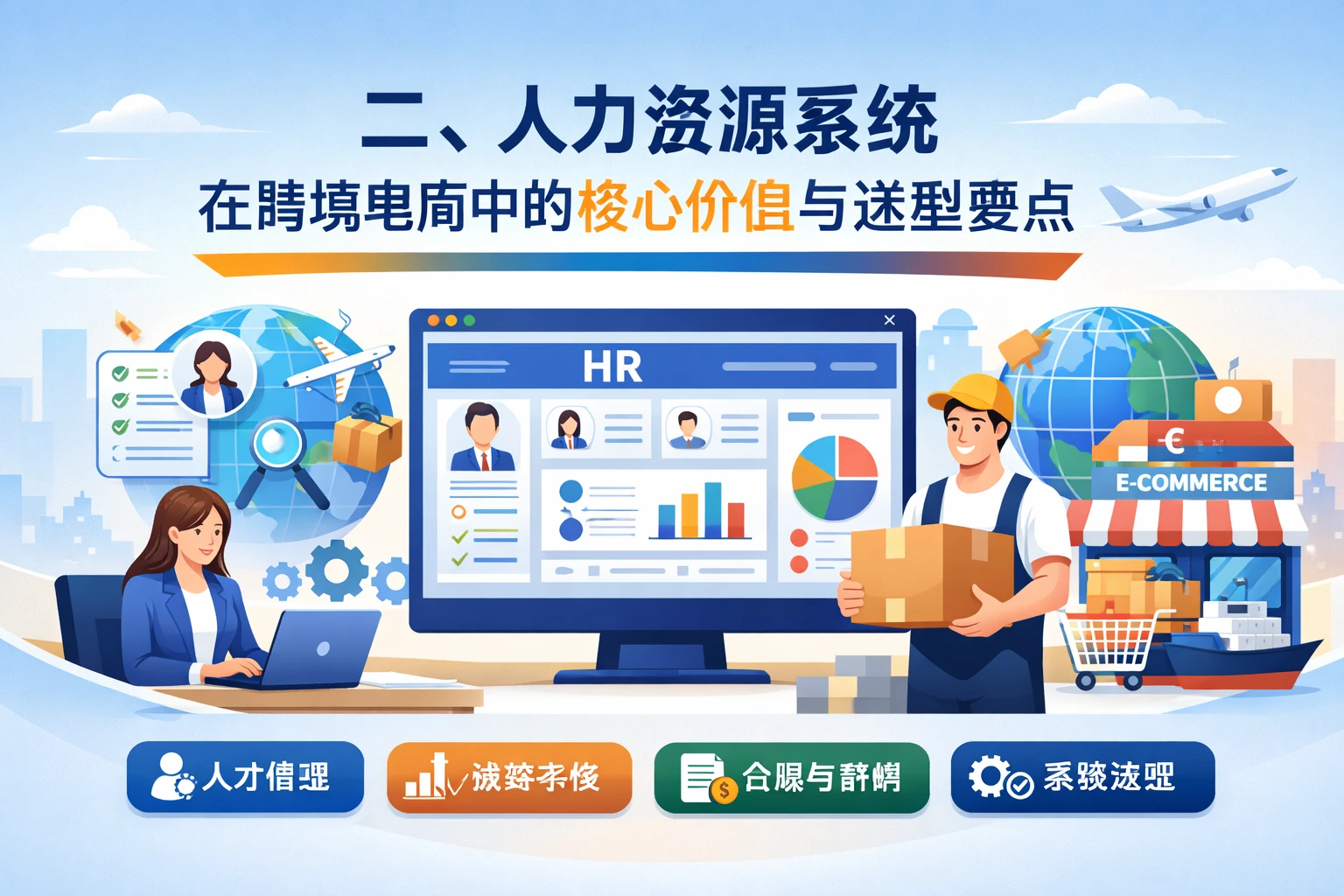 二、人力资源系统在跨境电商中的核心价值与选型要点
