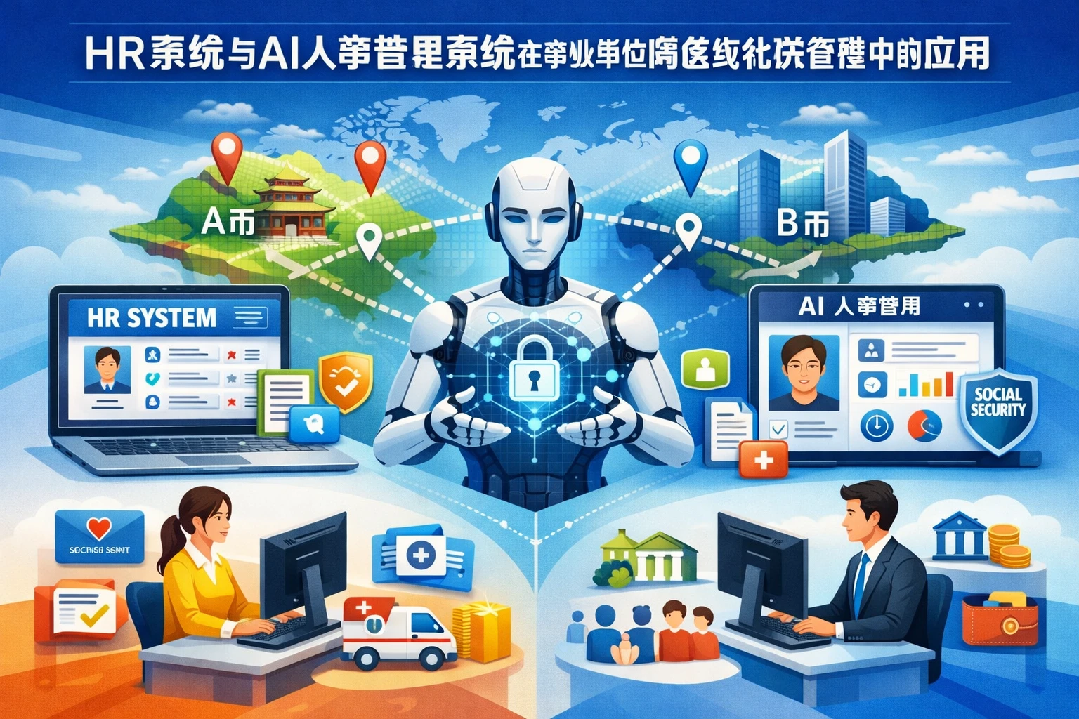 HR系统与AI人事管理系统在事业单位跨区域社保管理中的应用