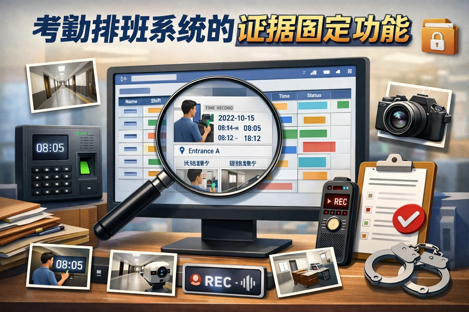 考勤排班系统的证据固定功能