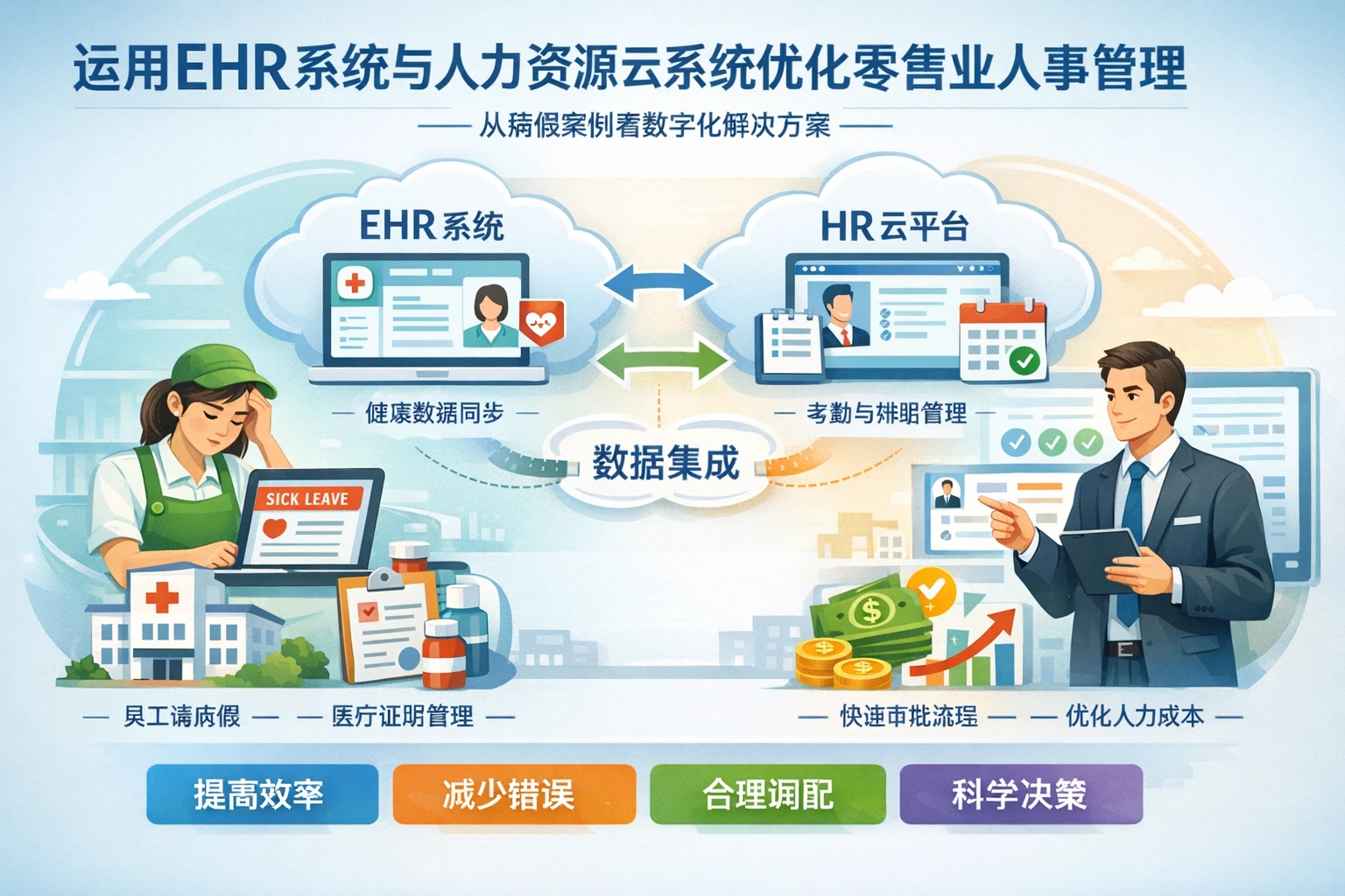 运用EHR系统与人力资源云系统优化零售业人事管理——从病假案例看数字化解决方案