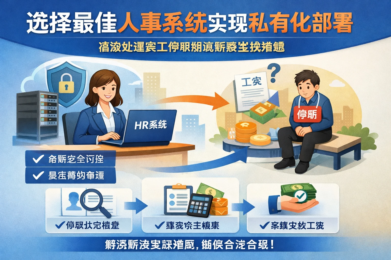 选择最佳人事系统实现私有化部署，高效处理员工停职期间薪资发放难题