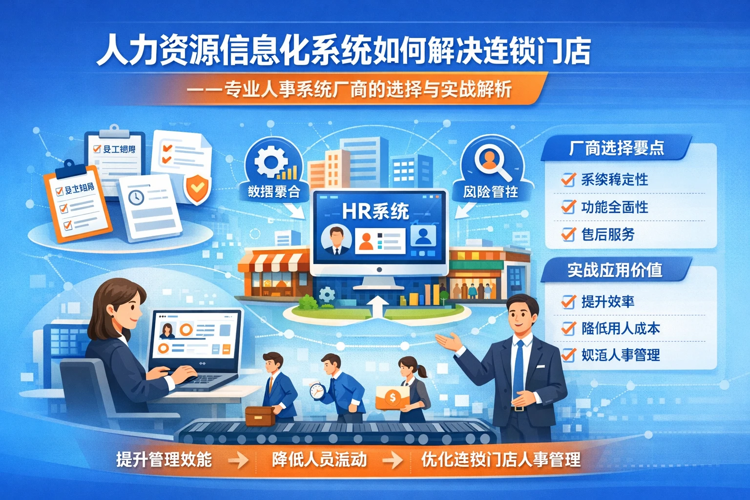 人力资源信息化系统如何解决连锁门店人事管理难题——专业人事系统厂商的选择与实战解析