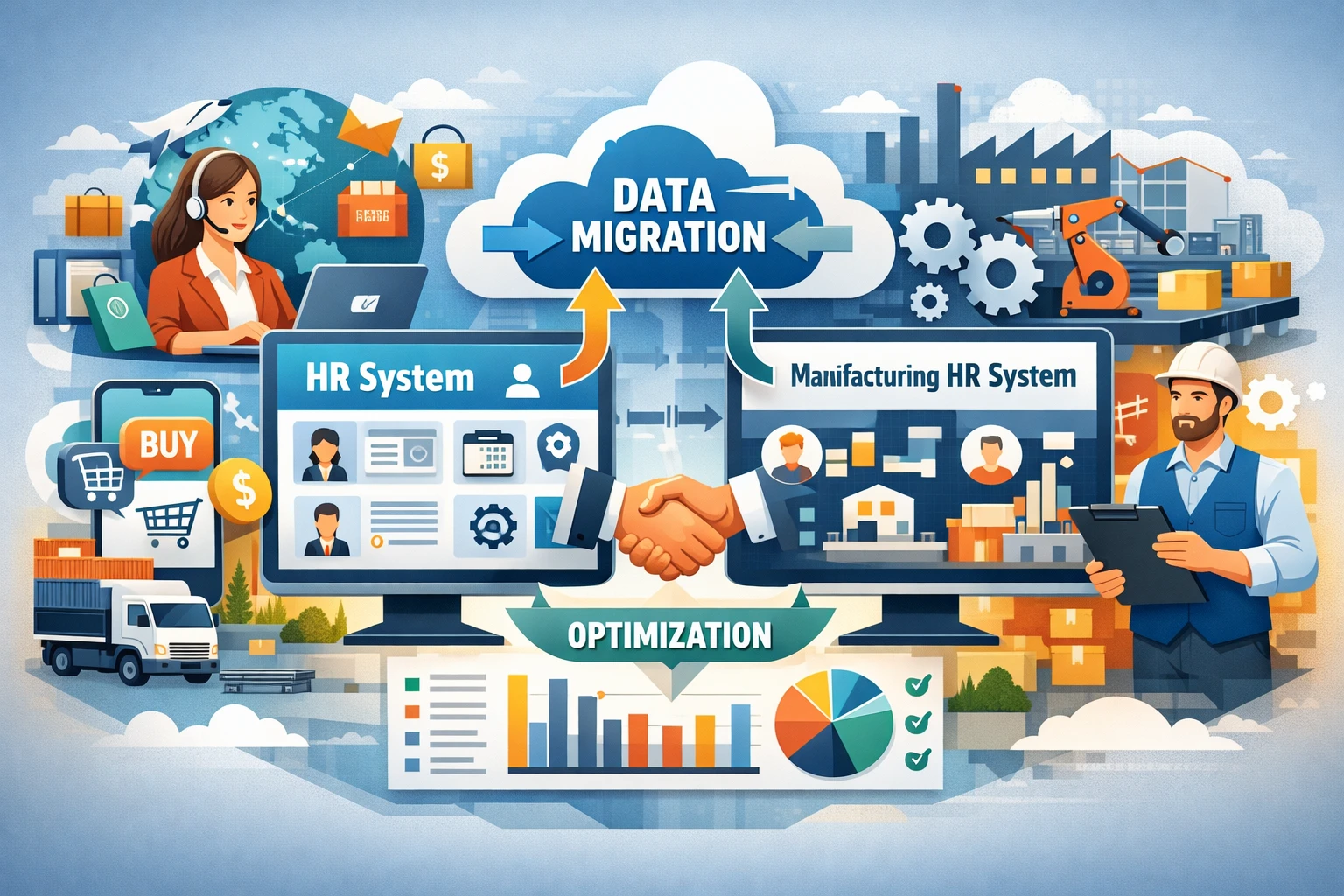 跨境电商如何通过人力资源系统与制造业人事系统优化及数据迁移实现高效管理