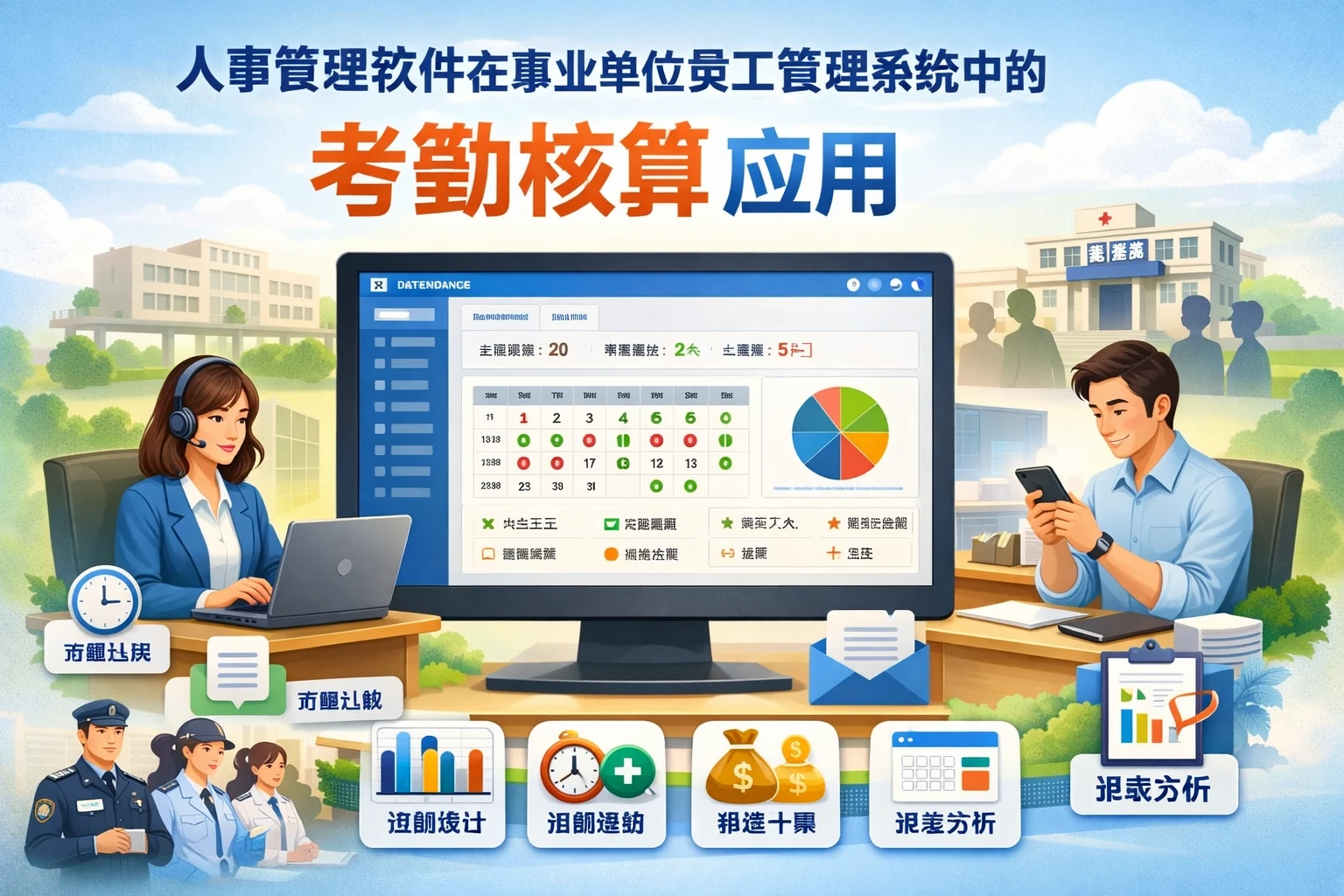 人事管理软件在事业单位员工管理系统中的考勤核算应用