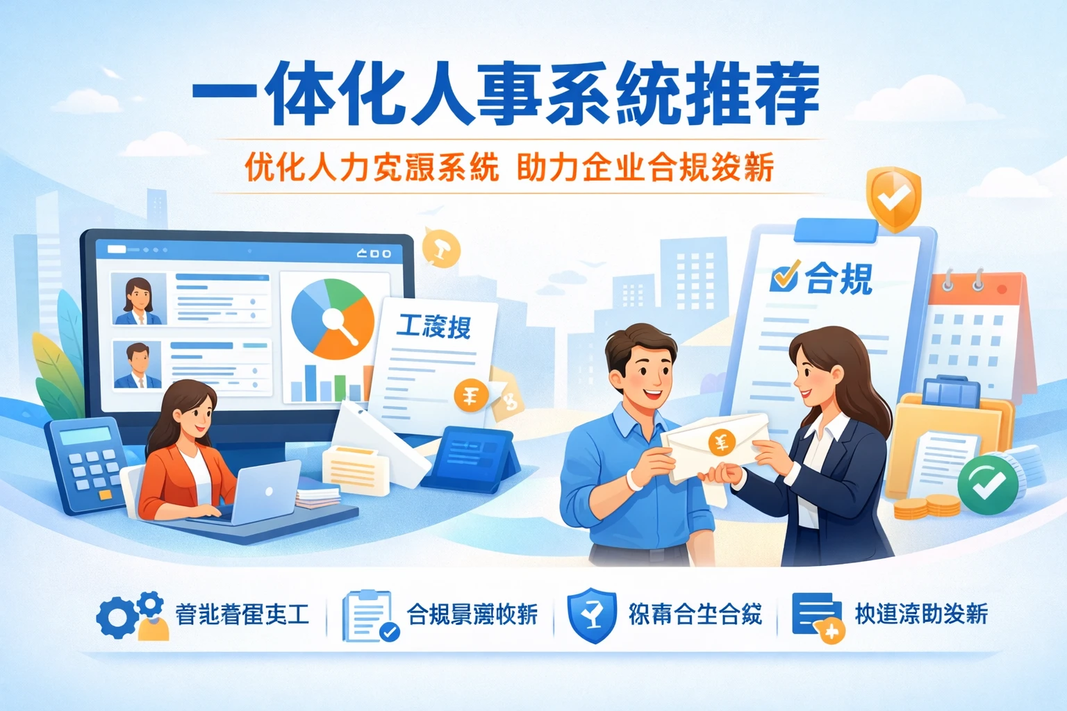 一体化人事系统推荐：优化人力资源系统助力企业合规发薪