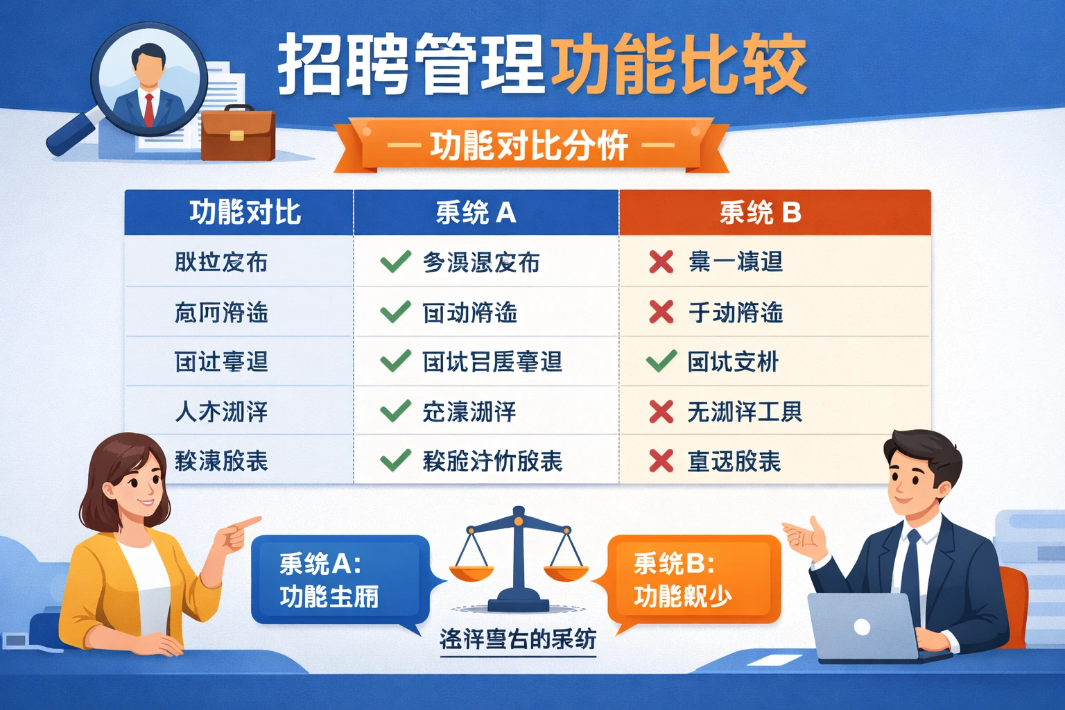招聘管理功能比较