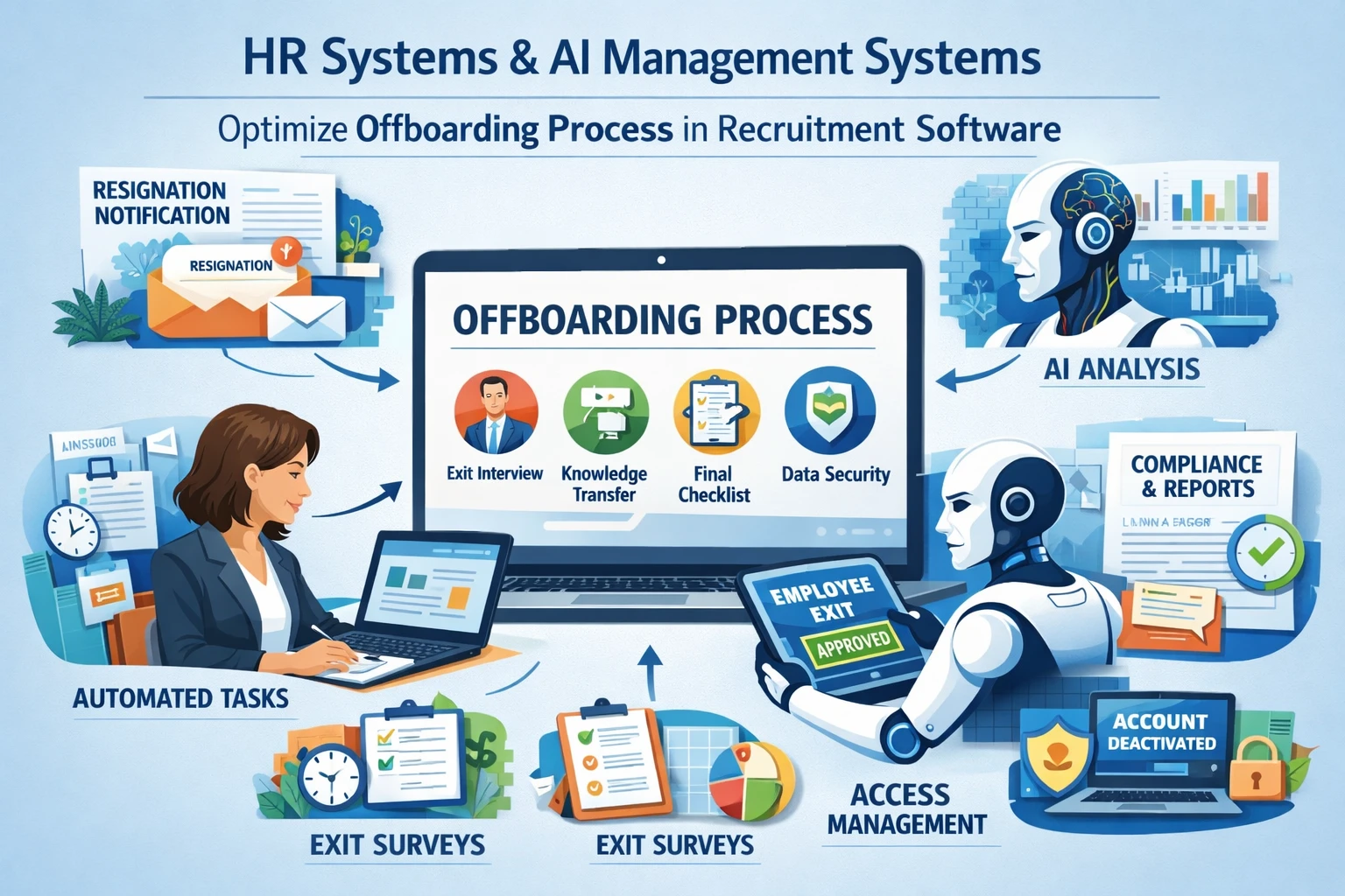 人力资源系统与AI人事管理系统如何优化招聘管理软件中的离职流程