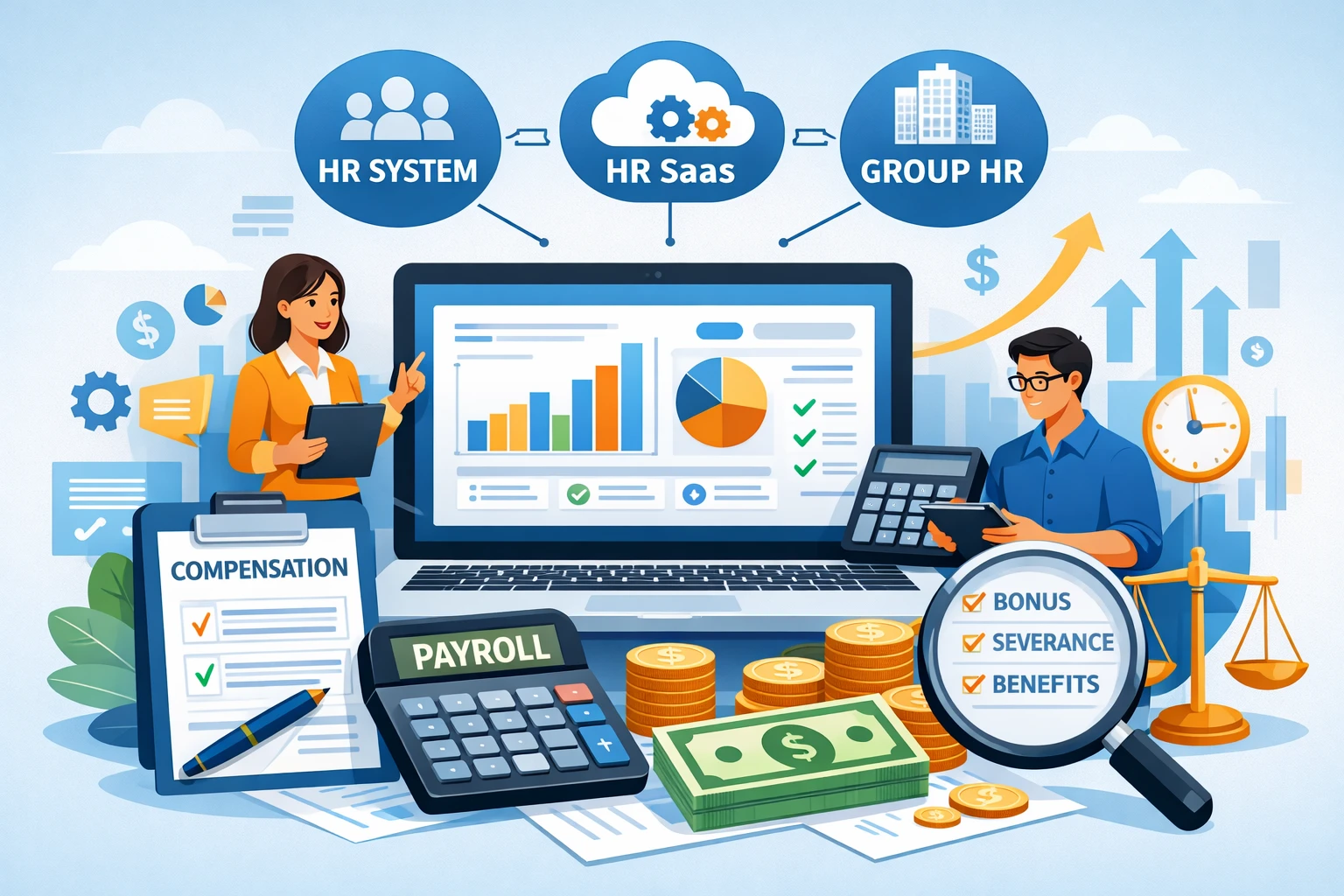 人力资源系统、人力资源SaaS与集团人事系统：优化薪酬管理与经济补偿计算的全方位指南