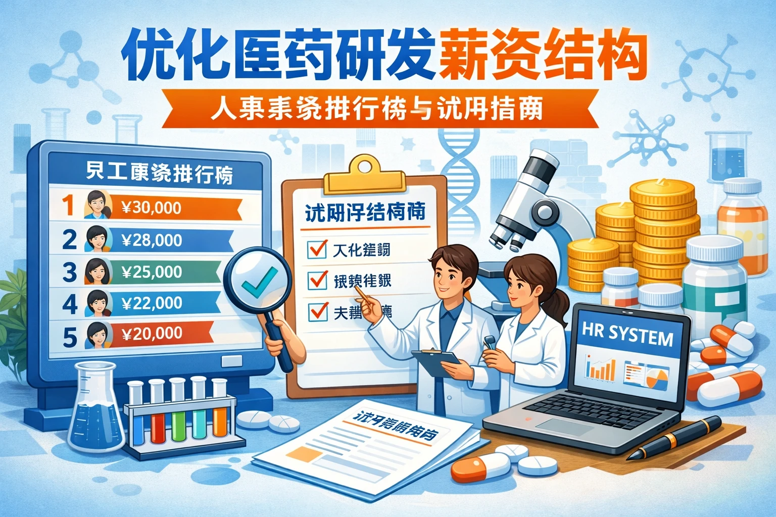 优化医药研发薪资结构：人事系统排行榜与试用指南