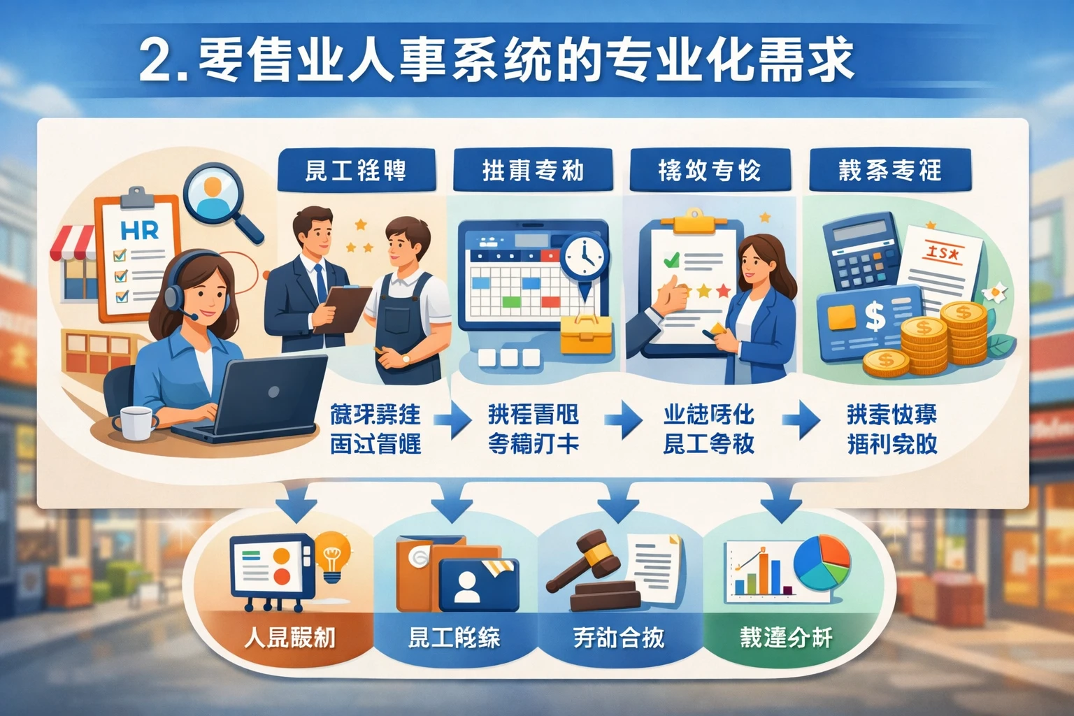 2. 零售业人事系统的专业化需求