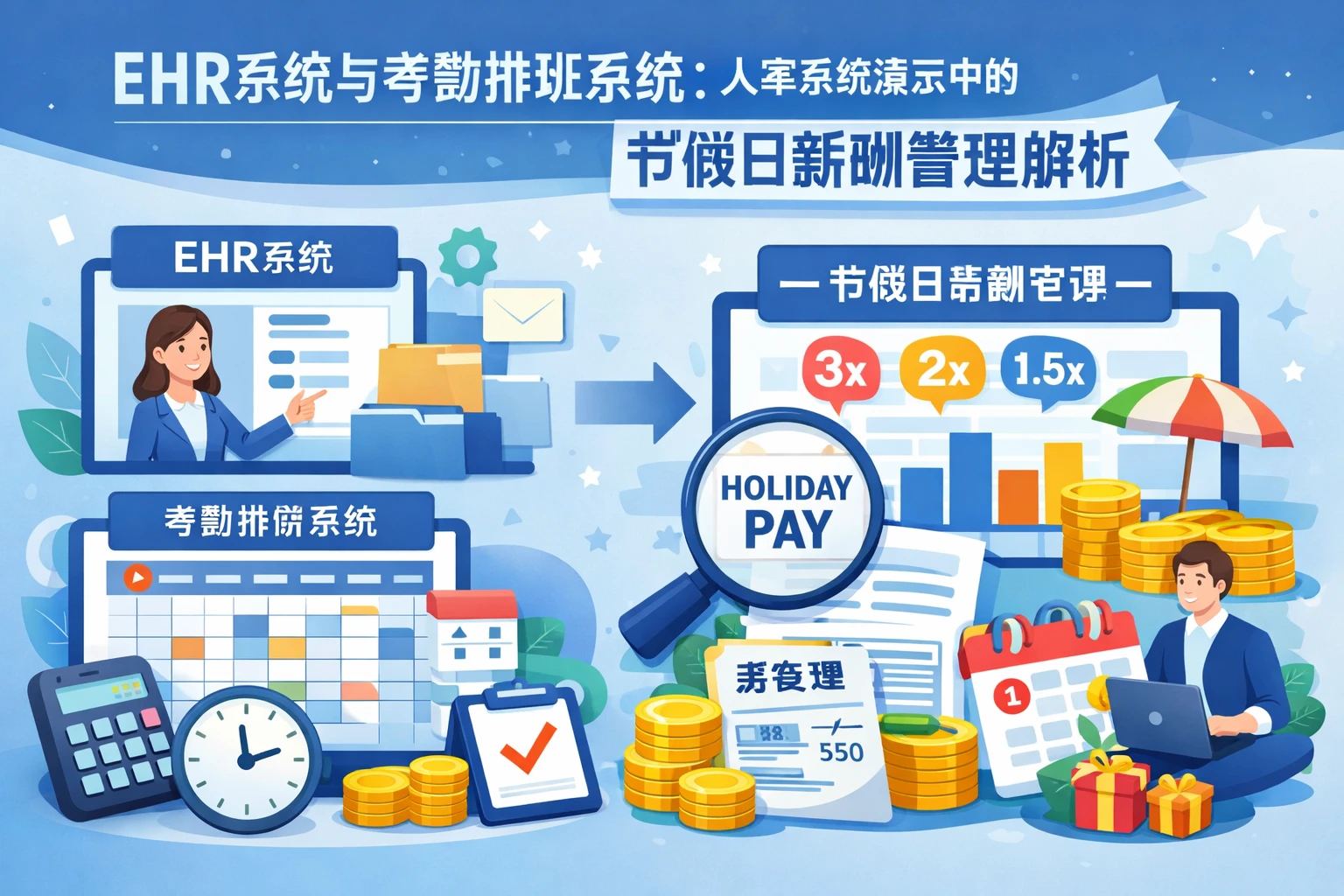 EHR系统与考勤排班系统：人事系统演示中的节假日薪酬管理解析