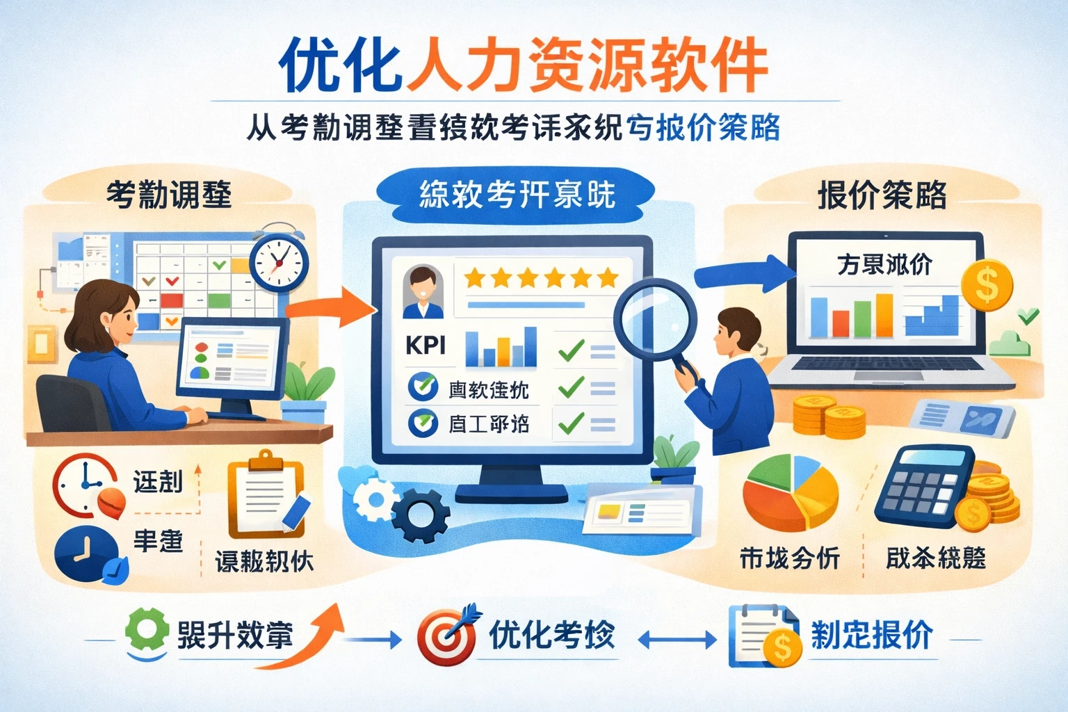 优化人力资源软件：从考勤调整看绩效考评系统与报价策略