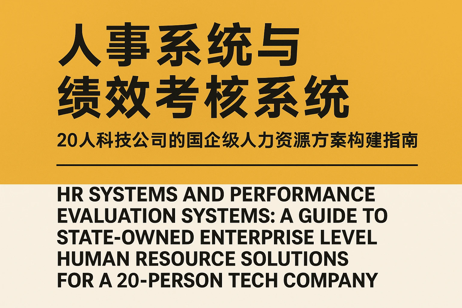 人事系统与绩效考核系统：20人科技公司的国企级人力资源方案构建指南