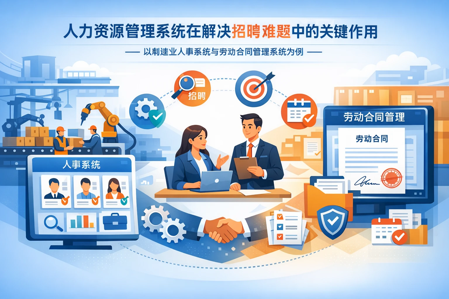 人力资源管理系统在解决招聘难题中的关键作用——以制造业人事系统与劳动合同管理系统为例