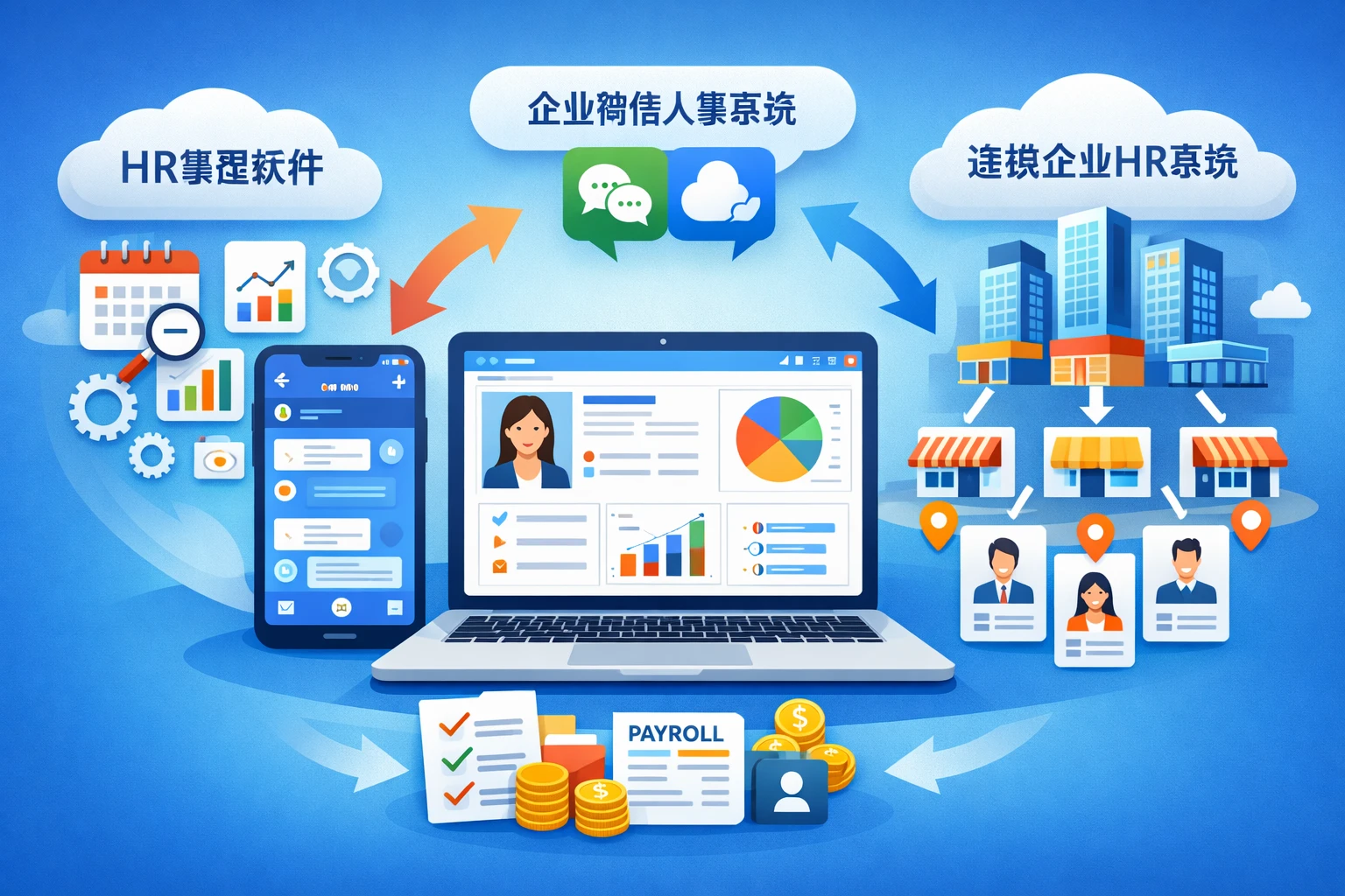 HR管理软件、企业微信人事系统与连锁企业HR系统的整合应用