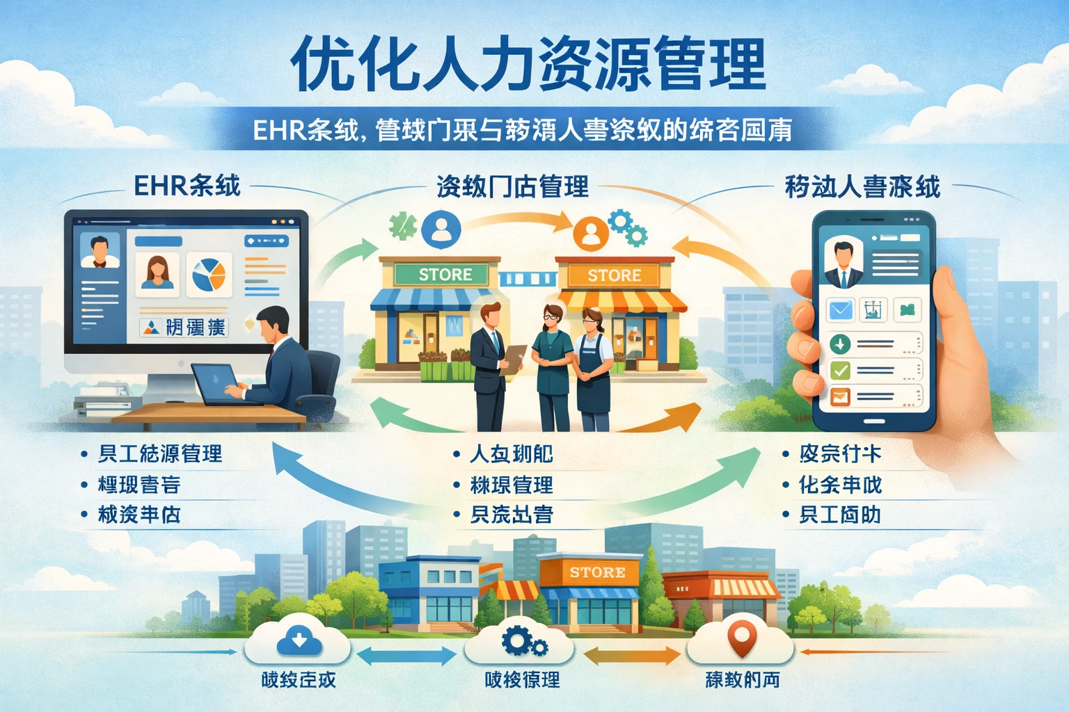 优化人力资源管理：EHR系统、连锁门店与移动人事系统的综合应用