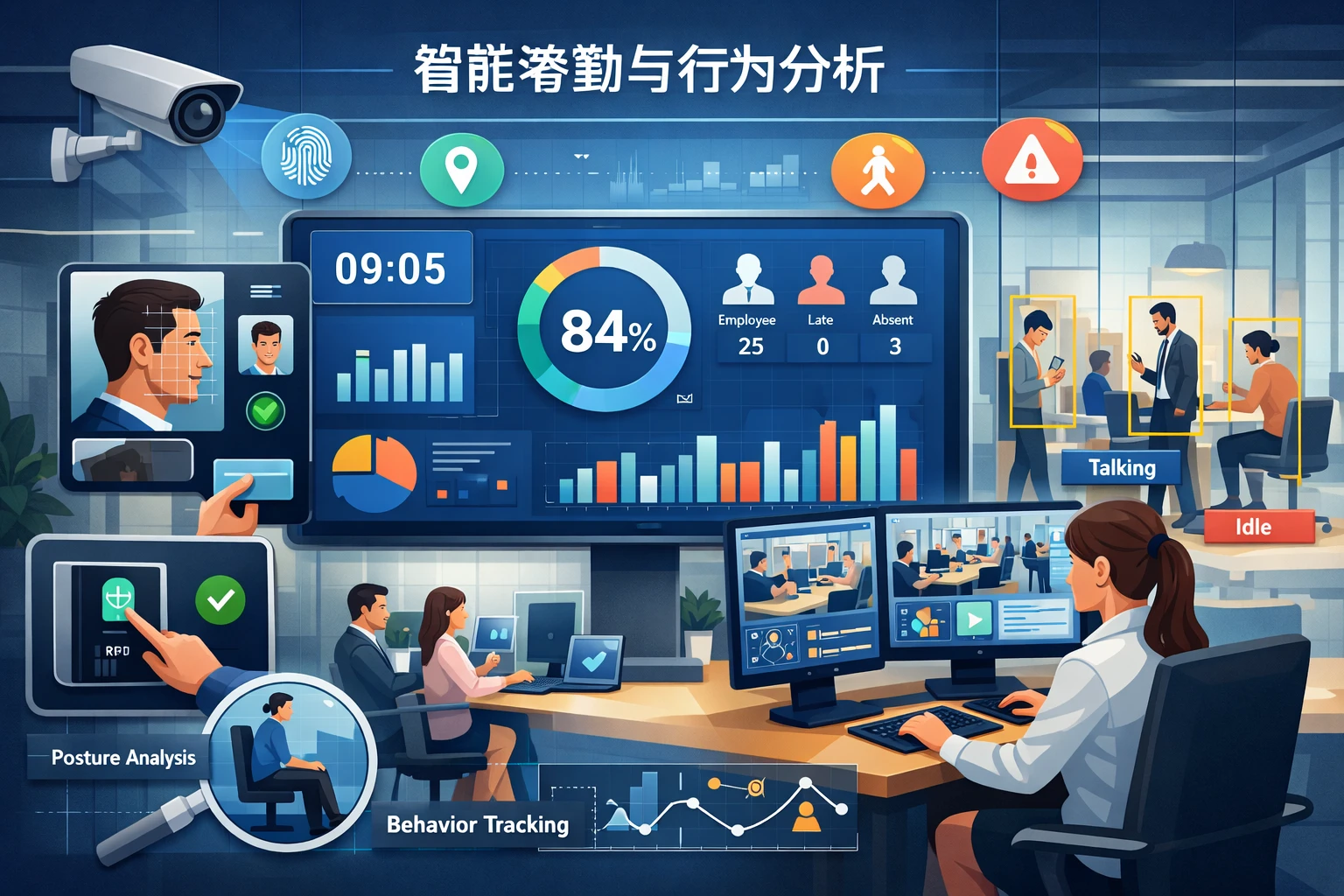 智能考勤与行为分析